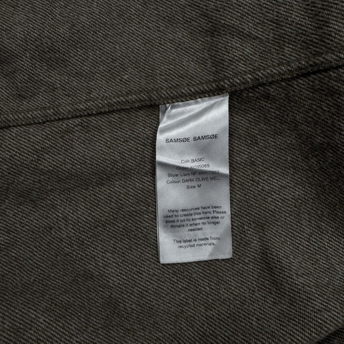 Samsoe Samsoe Samsøe Samsøe Liam NF Shirt – Dark Olive Melange – Size M Size US M / EU 48-50 / 2 - 4 Thumbnail