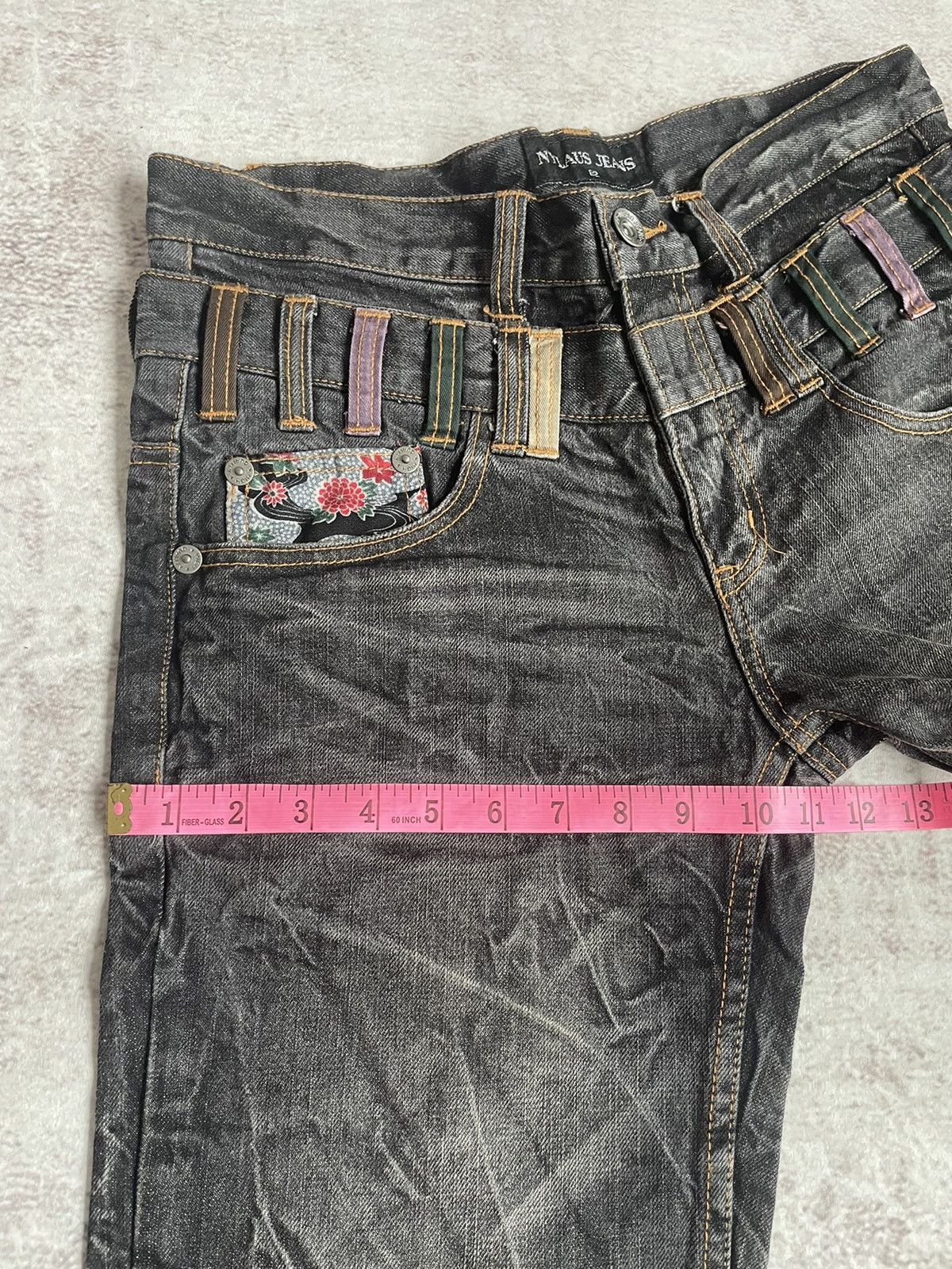 Japanese Brand Vintage NYLAUS Double Waist Denim Pants Size US 32 / EU 48 - 10 Thumbnail