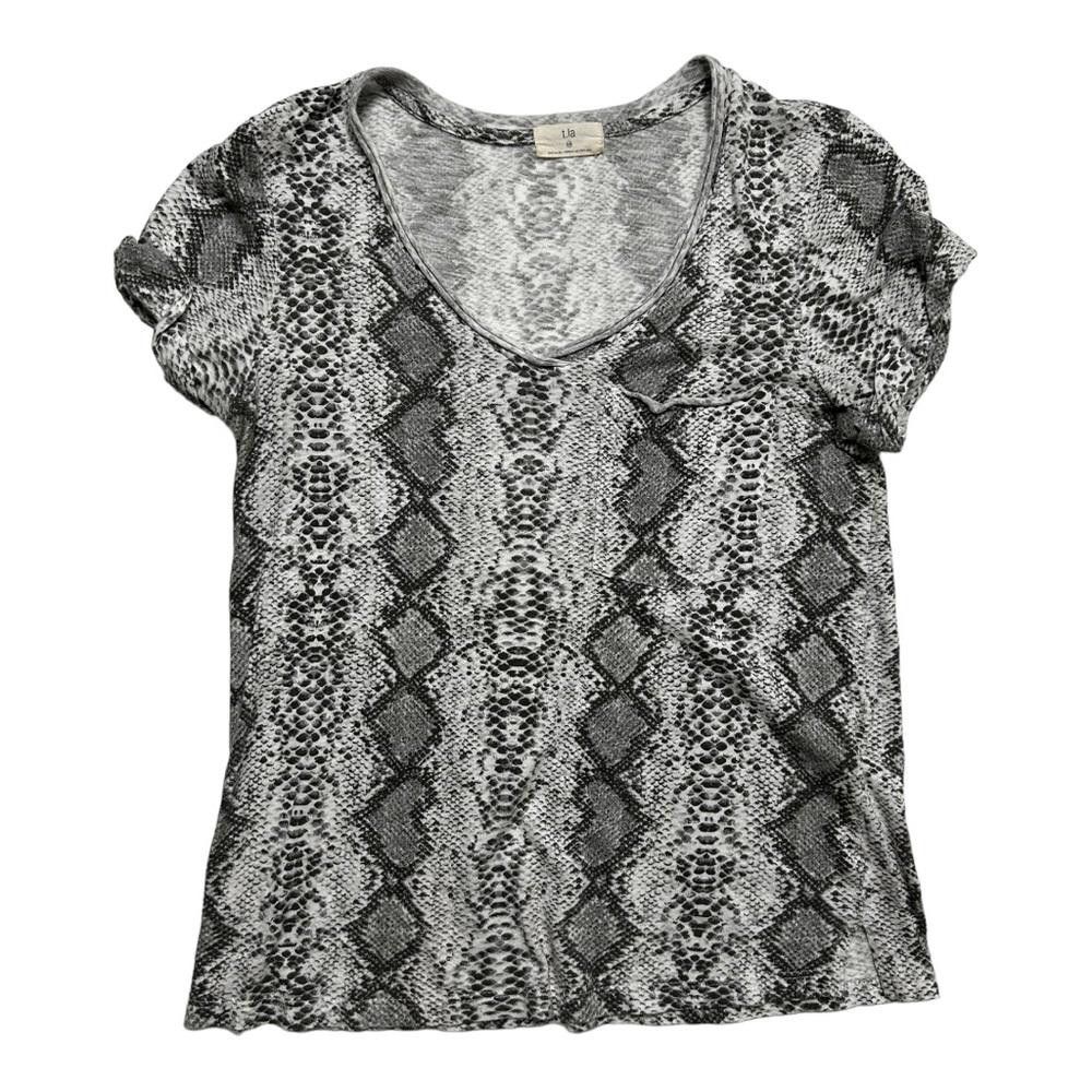 Designer Anthropologie l t.la Snakeskin Print Tee XS Size XS / US 0-2 / IT 36-38 - 2 Thumbnail