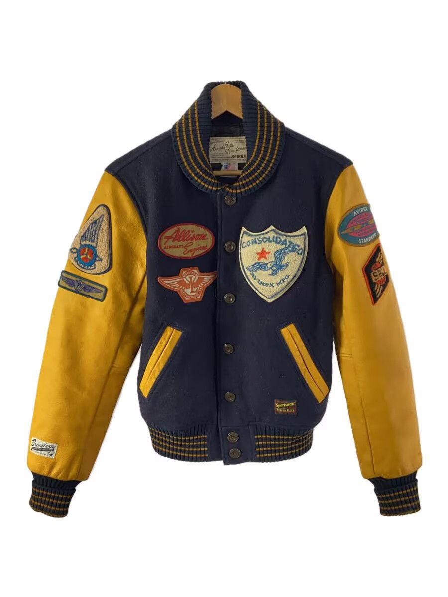 Avirex Avirex Wool Stadium Jacket Navy Size US L / EU 52-54 / 3 - 1 Thumbnail