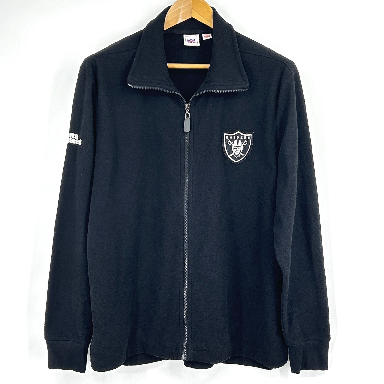 Vtg NFL Raiders Sports Illustrated Collab Jacket Black XL