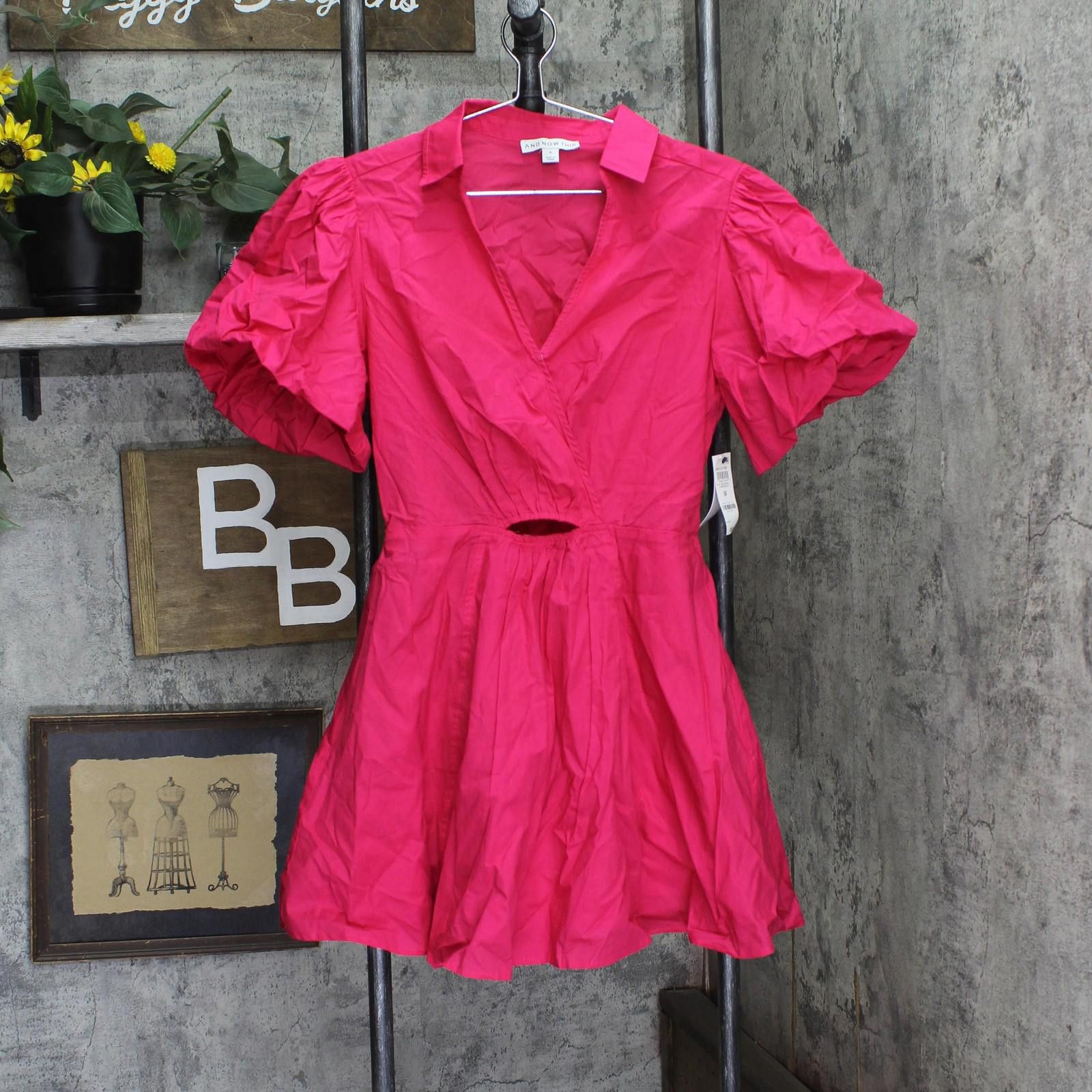 Other Nwt And Now This Flare Puff Sleeve Dress Pomegranate Red M Size M / US 6-8 / IT 42-44 - 1 Thumbnail