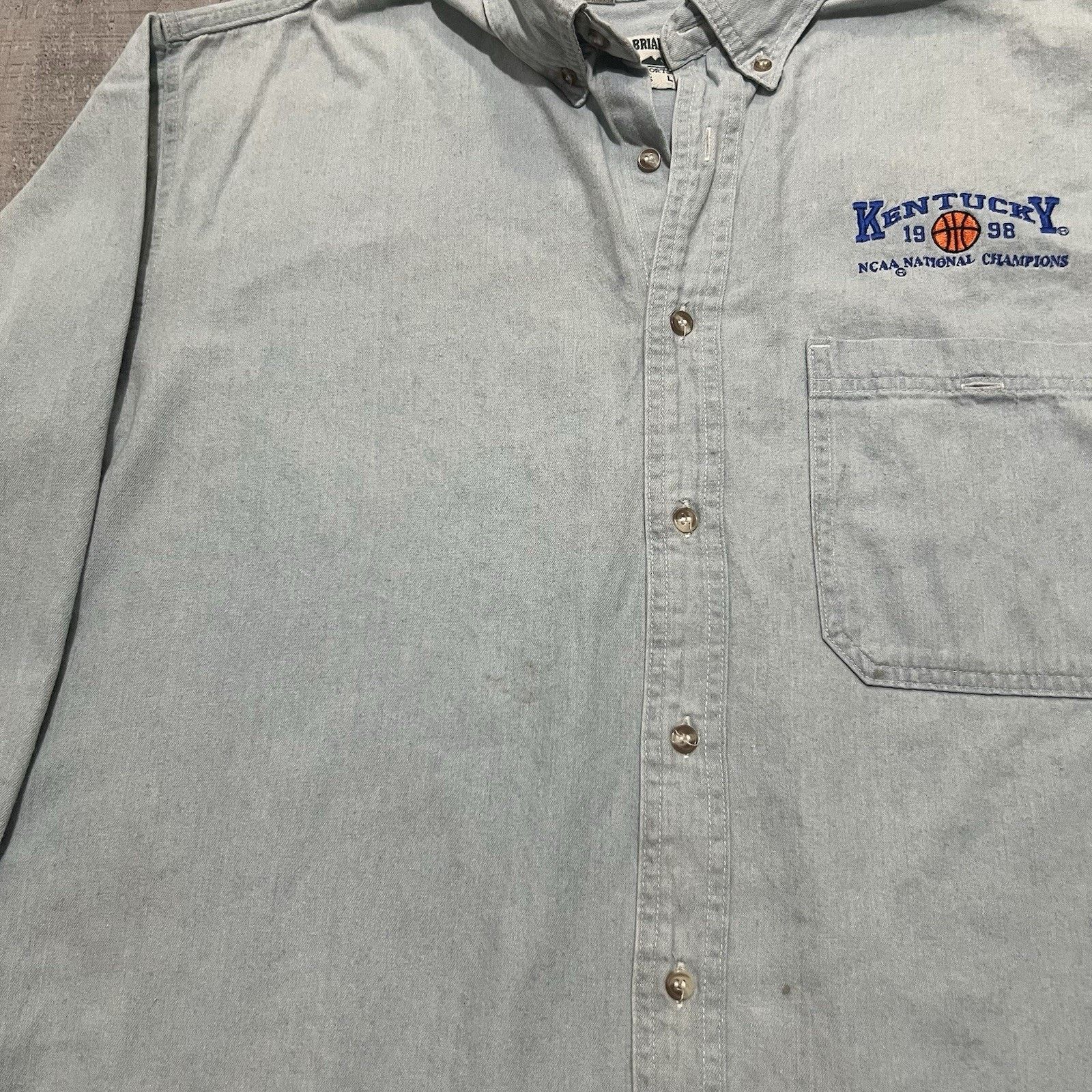 Vintage VTG University Of Kentucky Wildcats 1998 Champions Button Up Size US L / EU 52-54 / 3 - 4 Thumbnail