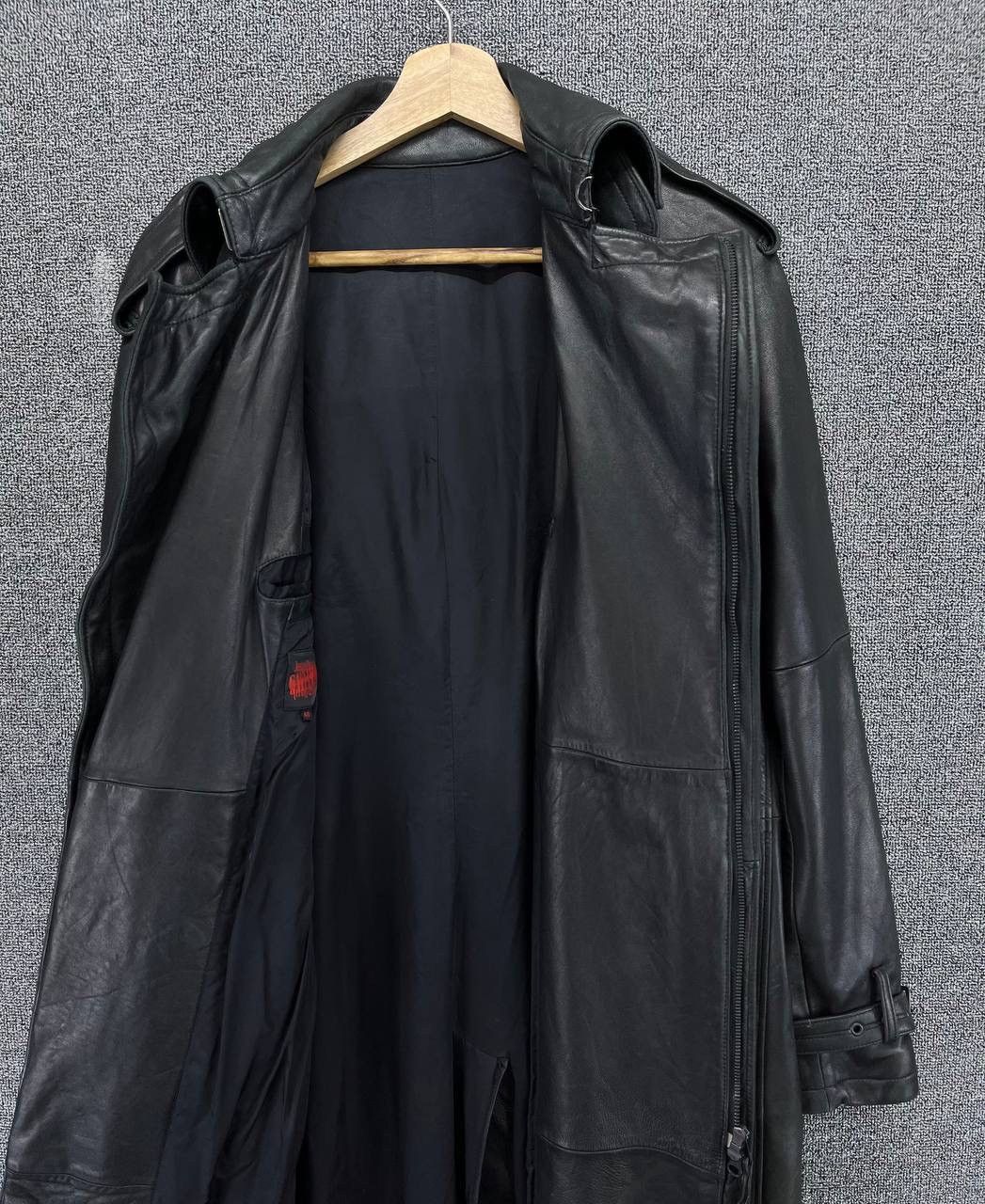 Jean Paul Gaultier × Vintage Vintage Jean Paul Gaultier Trench Coat Long Leather Jacket Size XL / US 12-14 / IT 48-50 - 24 Thumbnail
