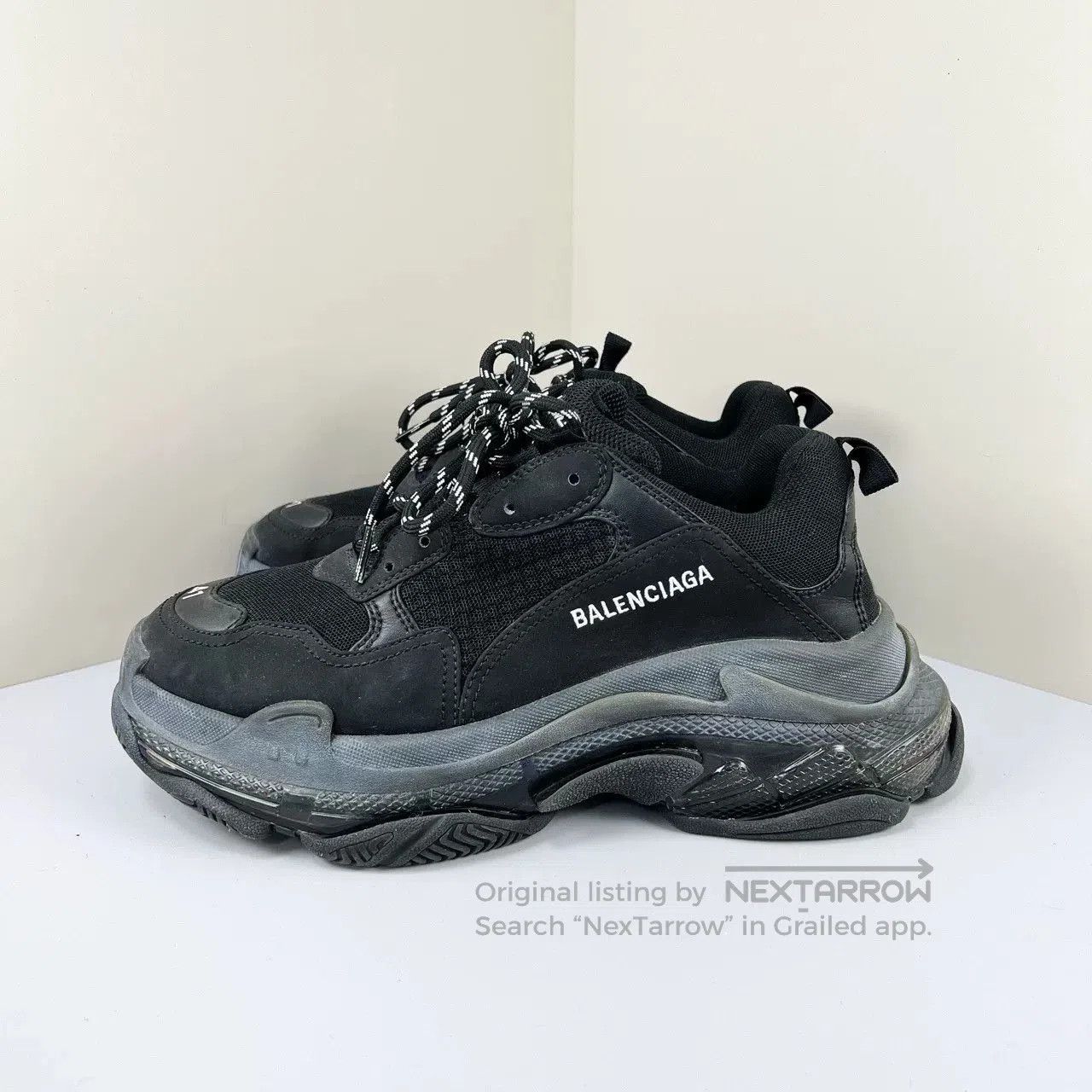 Balenciaga Balenciaga Triple S Black Casual Sneakers. Size US 8.5 / EU 41-42 - 2 Thumbnail