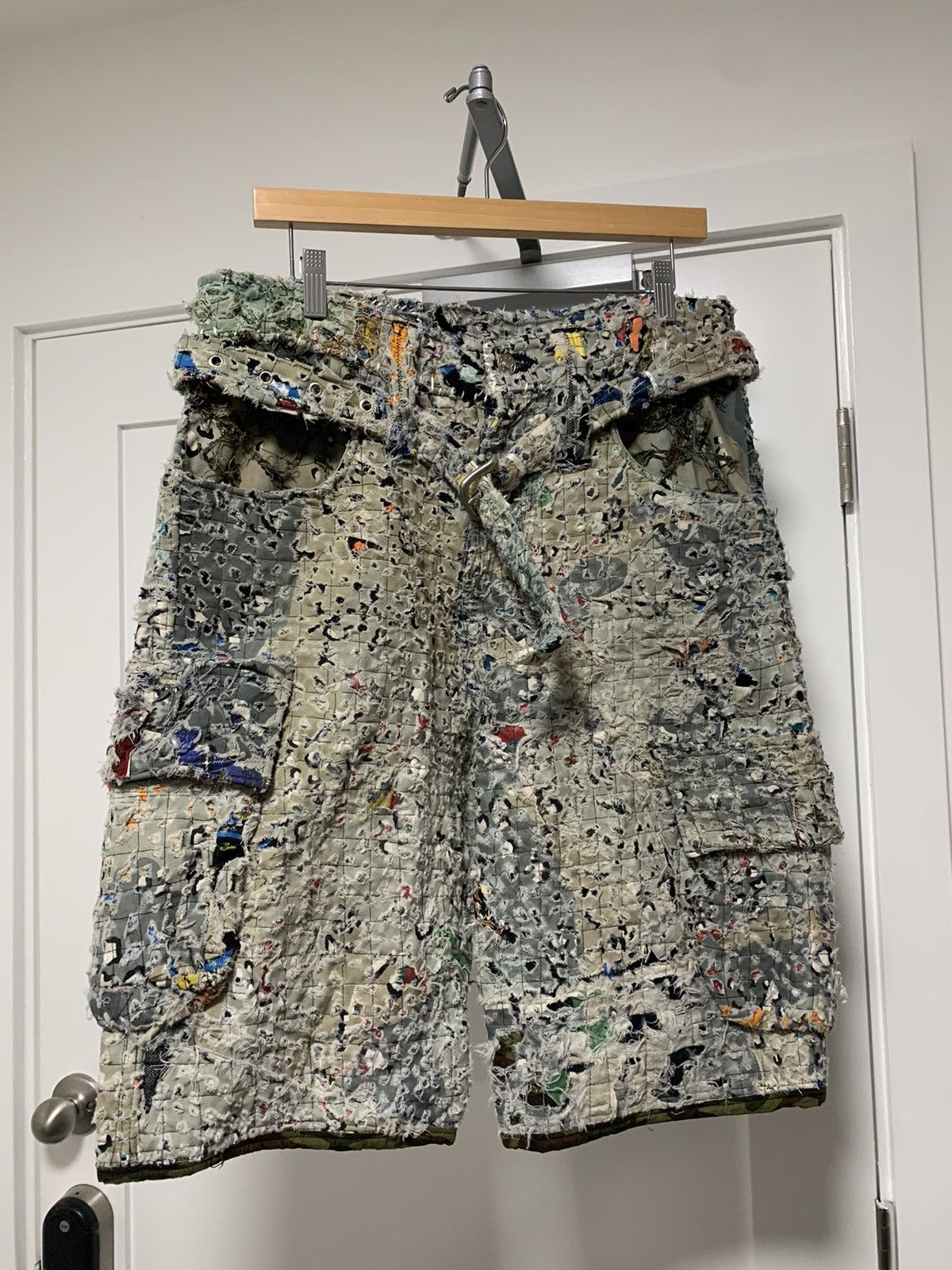 Vintage Bizzrad Camo Boro Cargo Shorts Size US 34 / EU 50 - 1 Thumbnail