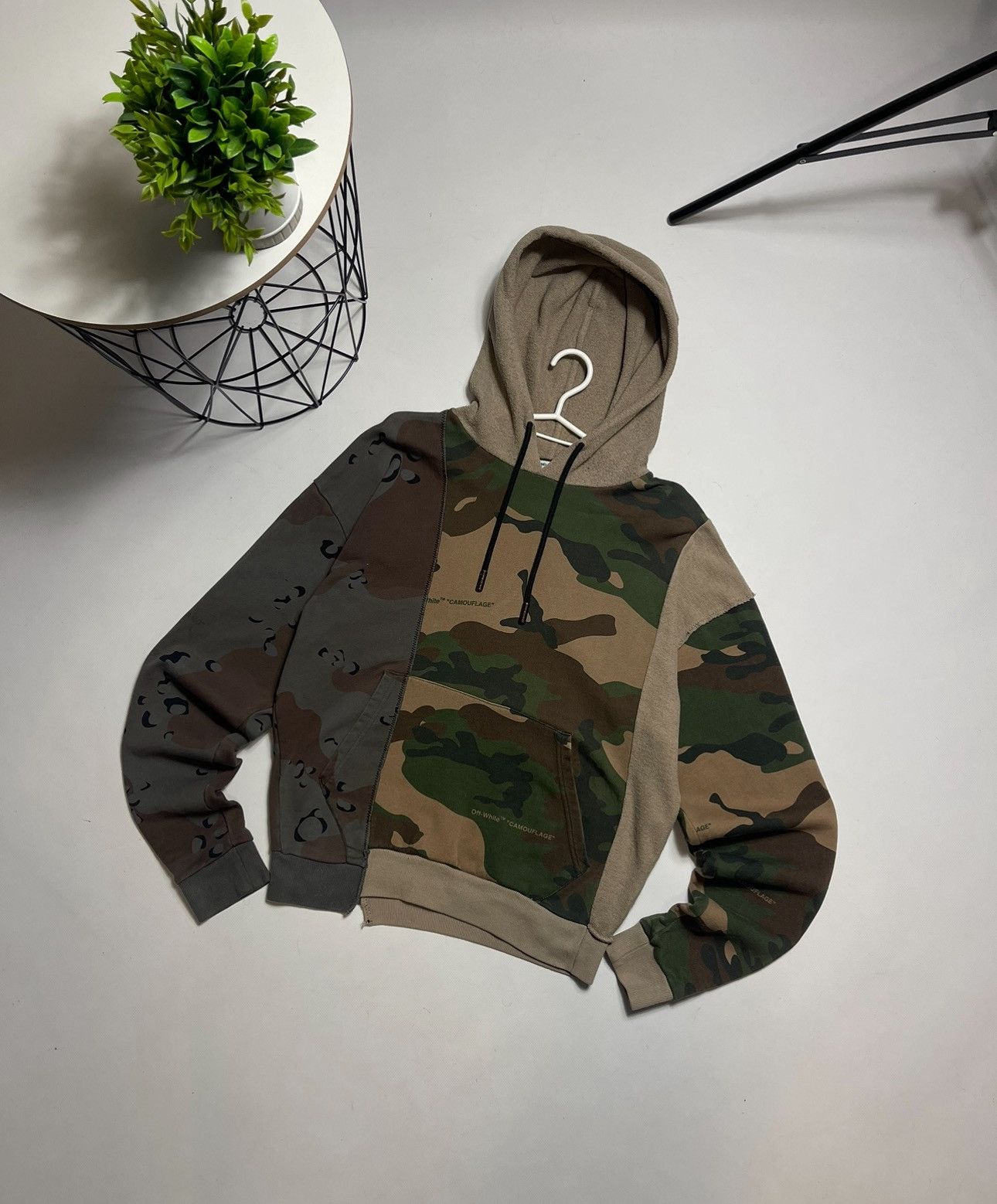 Off White Off White Reconstructed Camo Hoodie Camouflage Grailed
