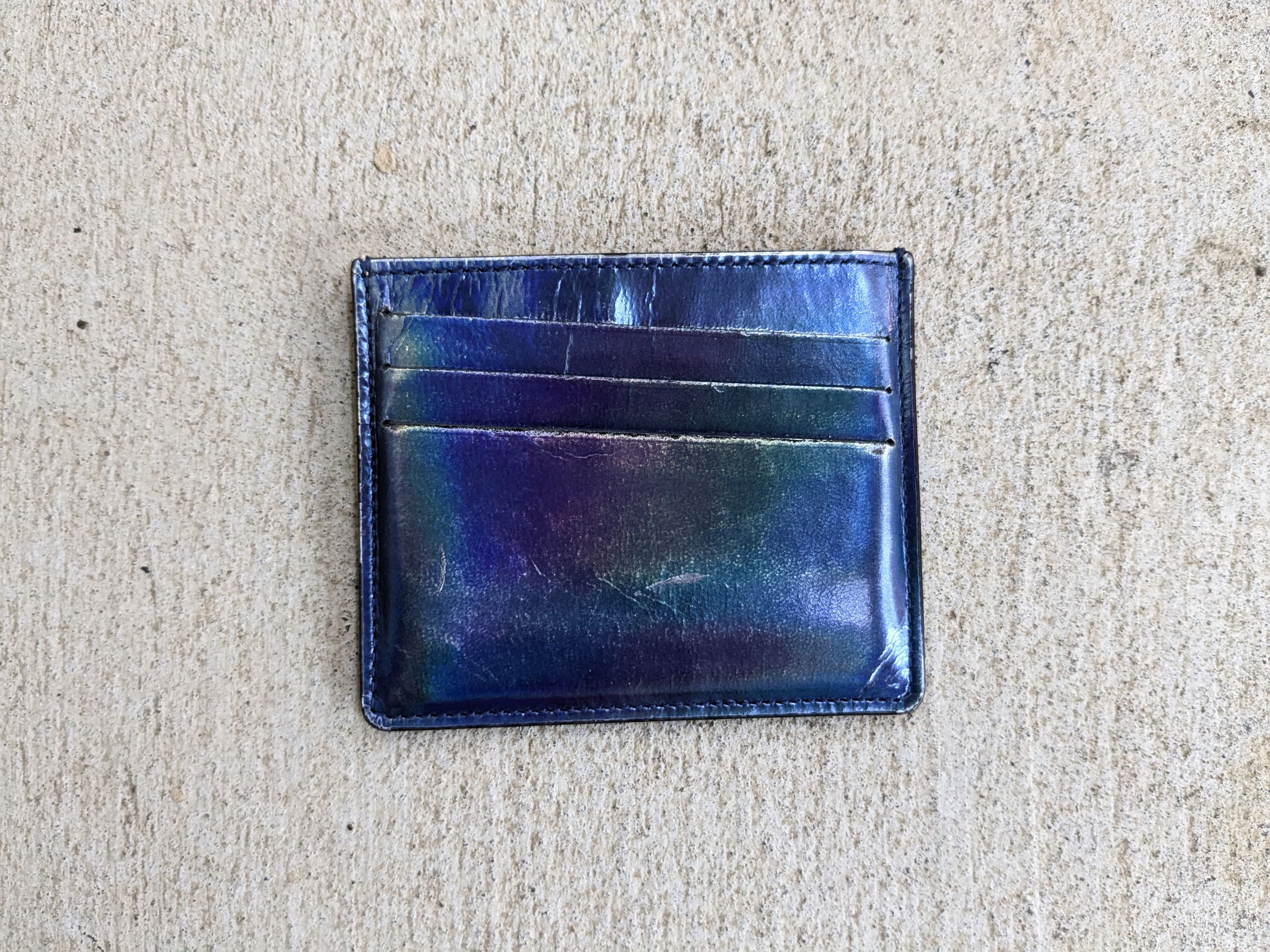 Maison Margiela Maison Margiela Cardholder Wallet Brown Blue Leather Slim Size ONE SIZE - 4 Thumbnail