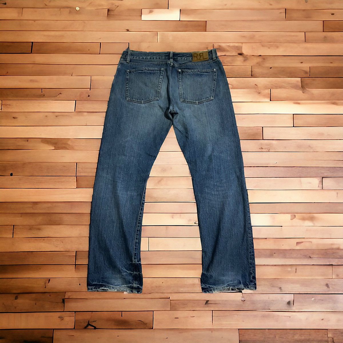 RRL Ralph Lauren 🔥RARE🔥🔥Vintage Double RL Distressed Denim Pants Size US 34 / EU 50 - 1 Thumbnail