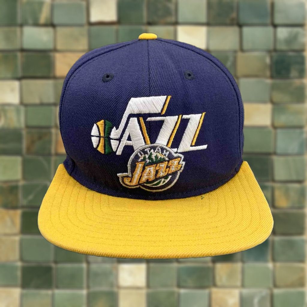 Adidas VINTAGE Adidas Utah Jazz Hat Cap Snap Back Wool Blend NBA Patch Logo Basketball Men's Size ONE SIZE - 1 Thumbnail