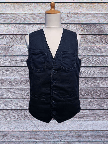 Japanese Brand Japanese Black HBT Cinch Back Vest Size US M / EU 48-50 / 2 - 1 Thumbnail