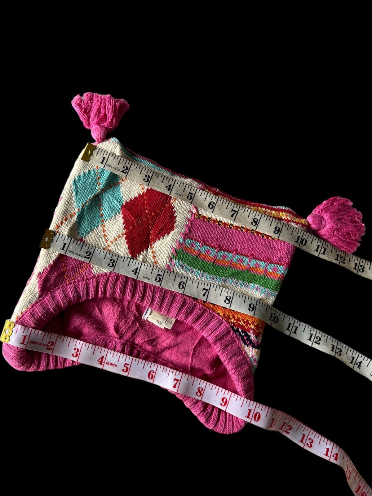 Japanese Brand × Kapital × Vintage Bunny Horn Devil MultiColour Beanie Hats ispired By Kapital🎌 Size ONE SIZE - 9 Thumbnail