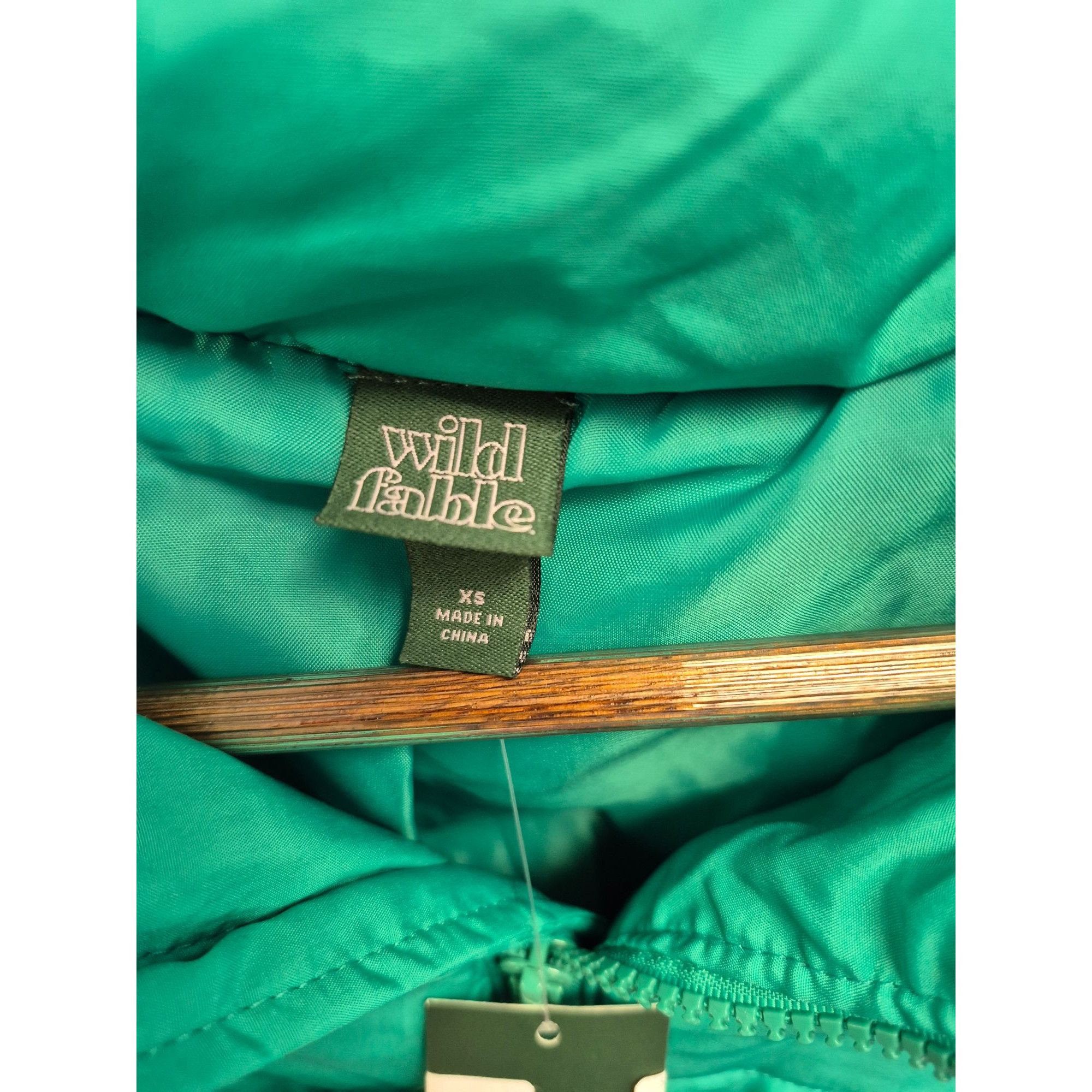 Other Wild Fable Cropped Puffer Jacket XS Green Quilted Lightweigh Size XS / US 0-2 / IT 36-38 - 4 Thumbnail