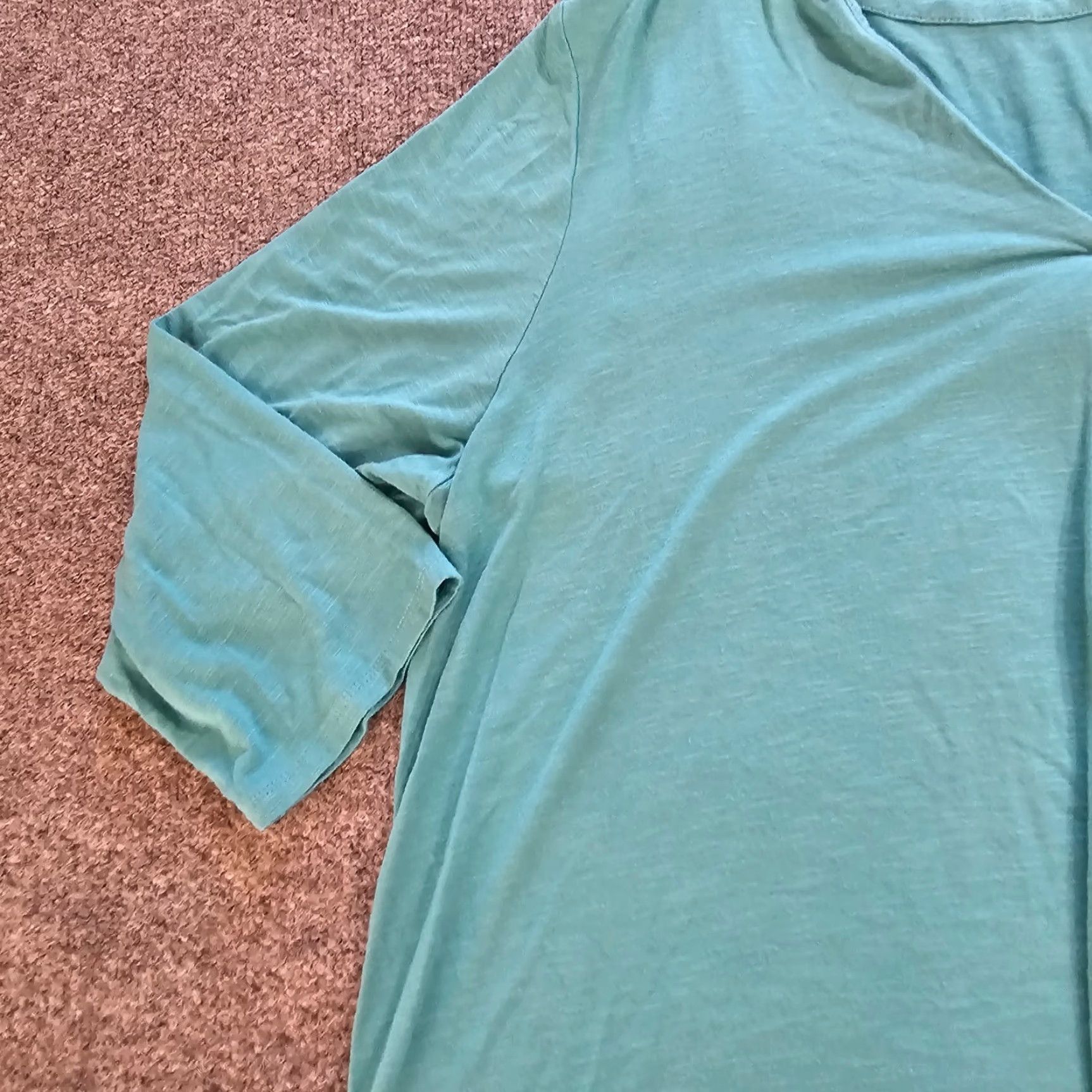J. Jill J Jill Wearever Top Tunic Womens XL Petite Green V-Neck Stretchy Casual Minimal Shirt Blouse Womens Size XL / US 12-14 / IT 48-50 - 4 Thumbnail