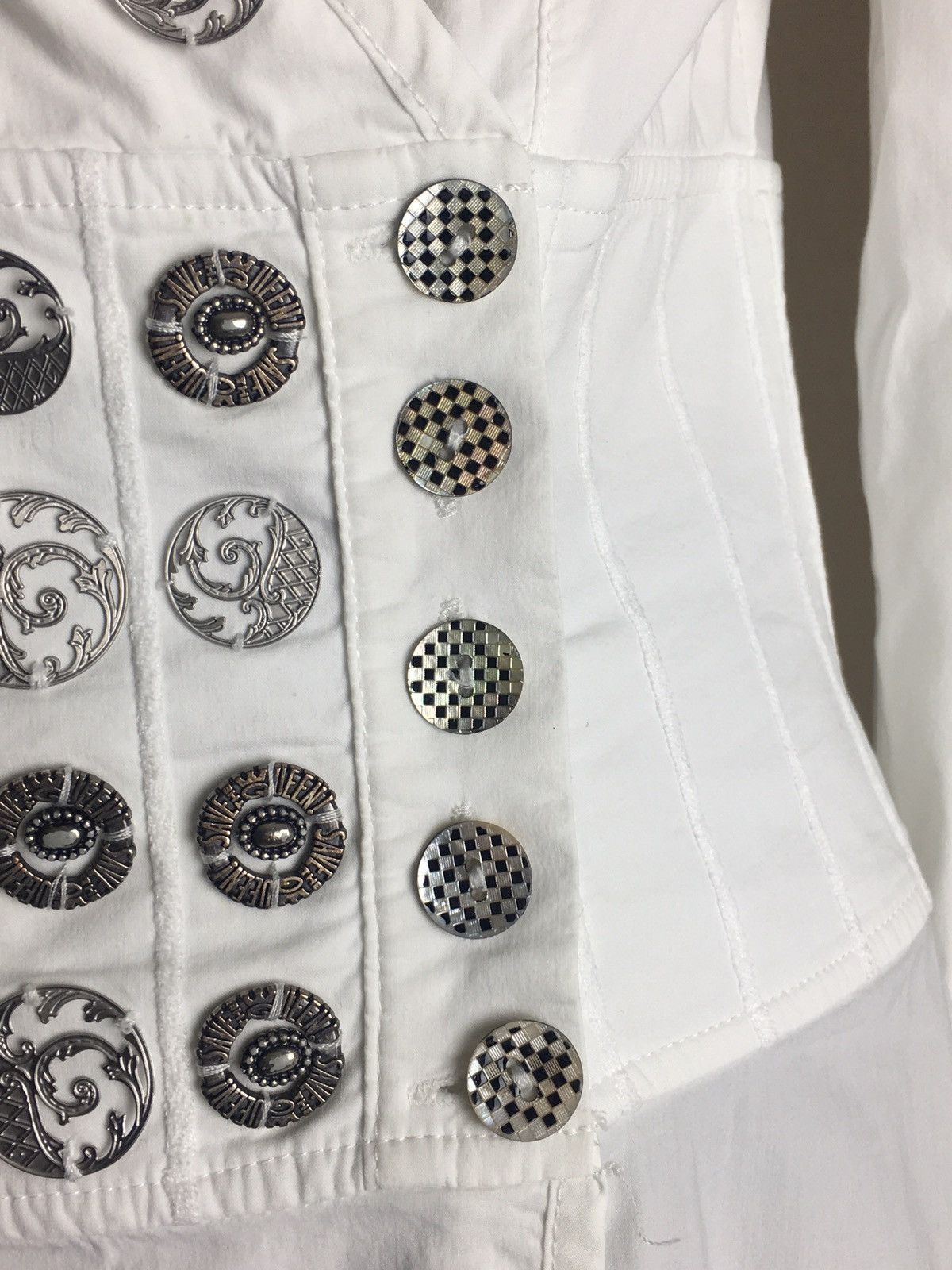 Other Save the Queen Cotton Metal Buttons Womens Blouse Shirt L Size L / US 10 / IT 46 - 11 Thumbnail