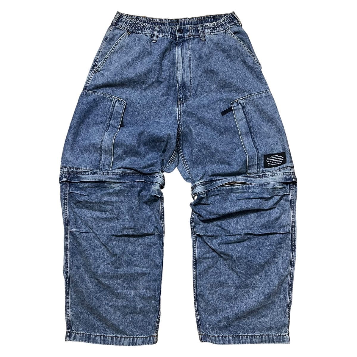 GU × Undercover GU x Undercover Baggy Style Convertible Wide Cargo Pants Size US 29 - 2 Thumbnail