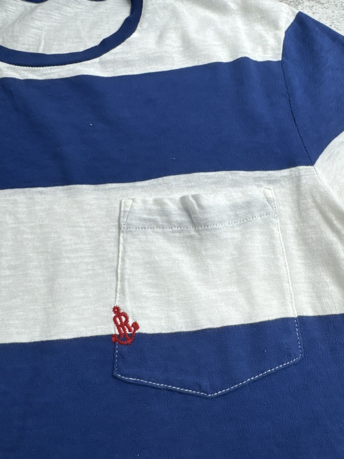 Polo Ralph Lauren Polo Ralph Lauren Striped White Blue Cotton Basic Jersey T Shirt Tee Shirt Size US S / EU 44-46 / 1 - 7 Thumbnail