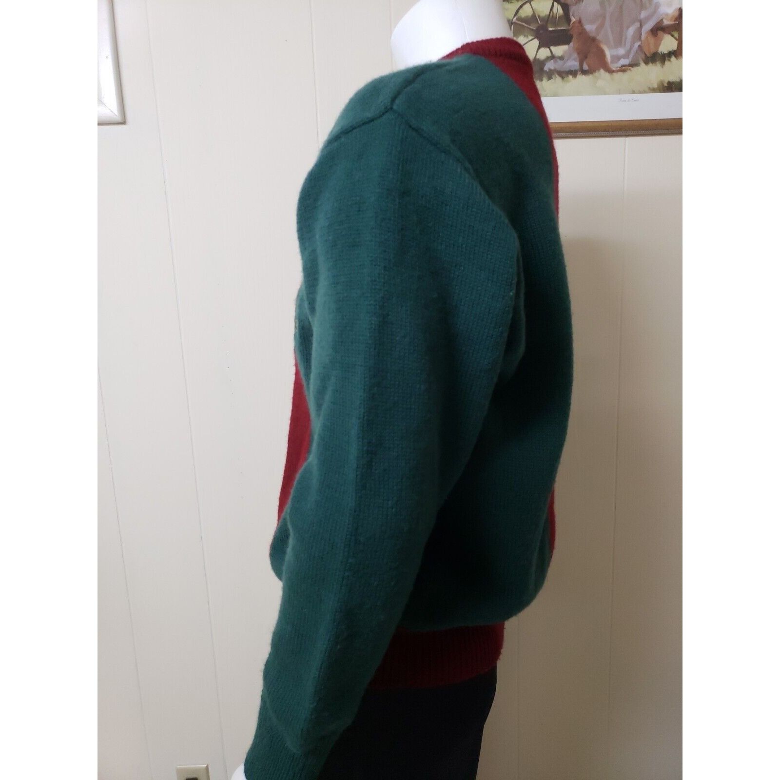 Faconnable Faconnable Wool Sweater Mens L Blue Red Green Crew Neck Thic Size US L / EU 52-54 / 3 - 7 Thumbnail