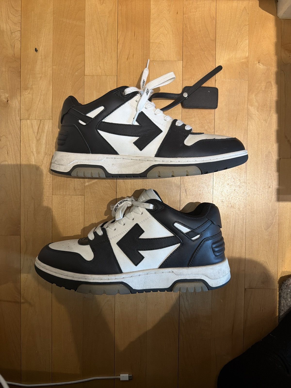 Off-White Off-White “Office” Sneakers Blk/Wht Size US 10 / EU 43 - 2 Thumbnail