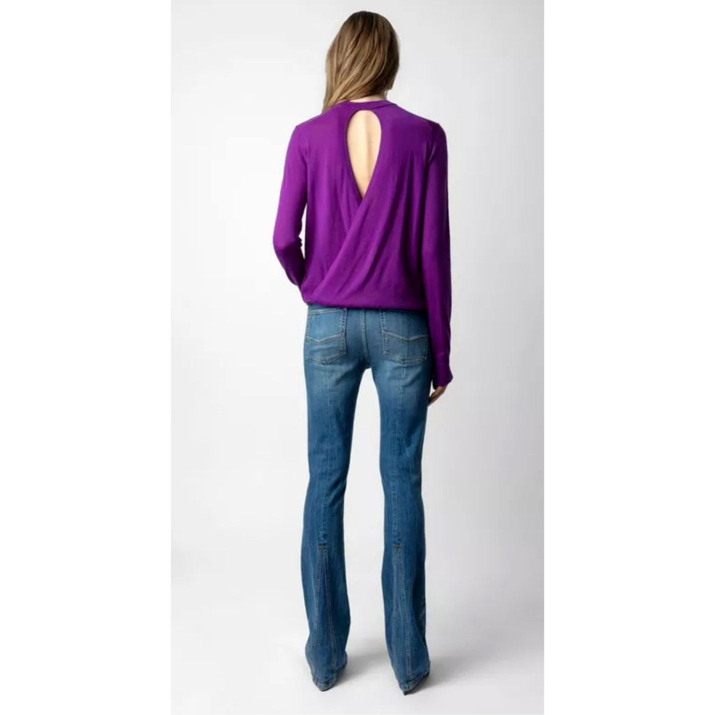 Zadig & Voltaire Zadig & Voltaire Emma We Goa Purple Merino Wool Sweater L Size L / US 10 / IT 46 - 7 Thumbnail