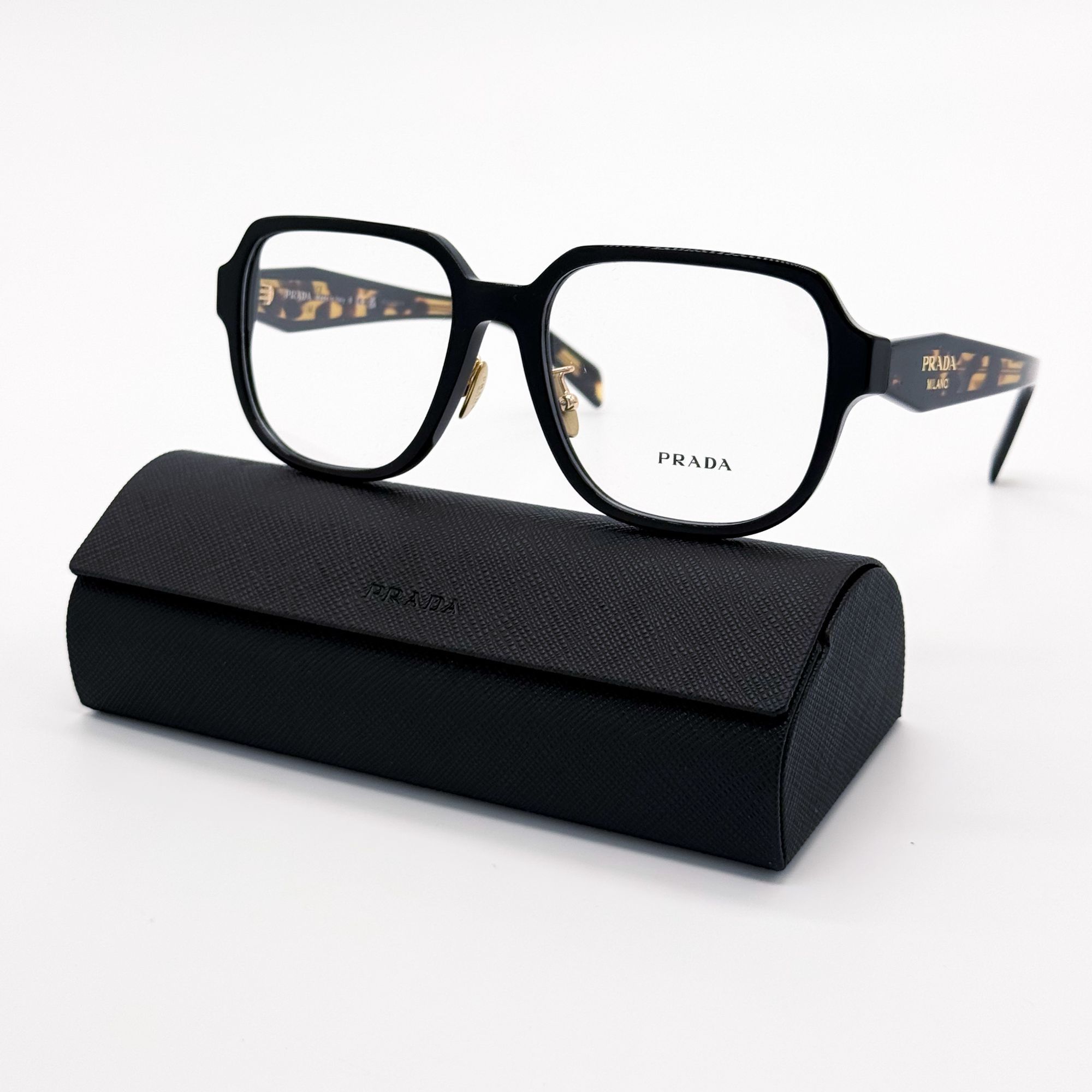 Prada NEW PRADA PRB07VD 3891O1 EYEGLASSES WOMEN BLACK/HAVANA EYEWE Size ONE SIZE - 2 Thumbnail