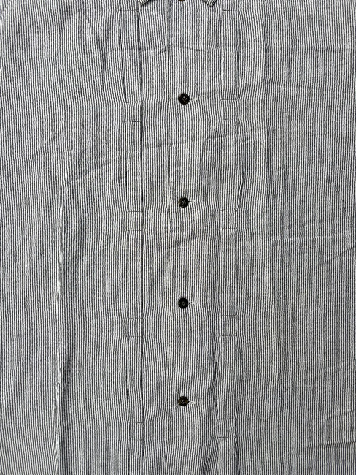 Issey Miyake Vintage 80’s I.S. Issey Miyake Striped Cotton Work Shirt Size US XL / EU 56 / 4 - 3 Thumbnail