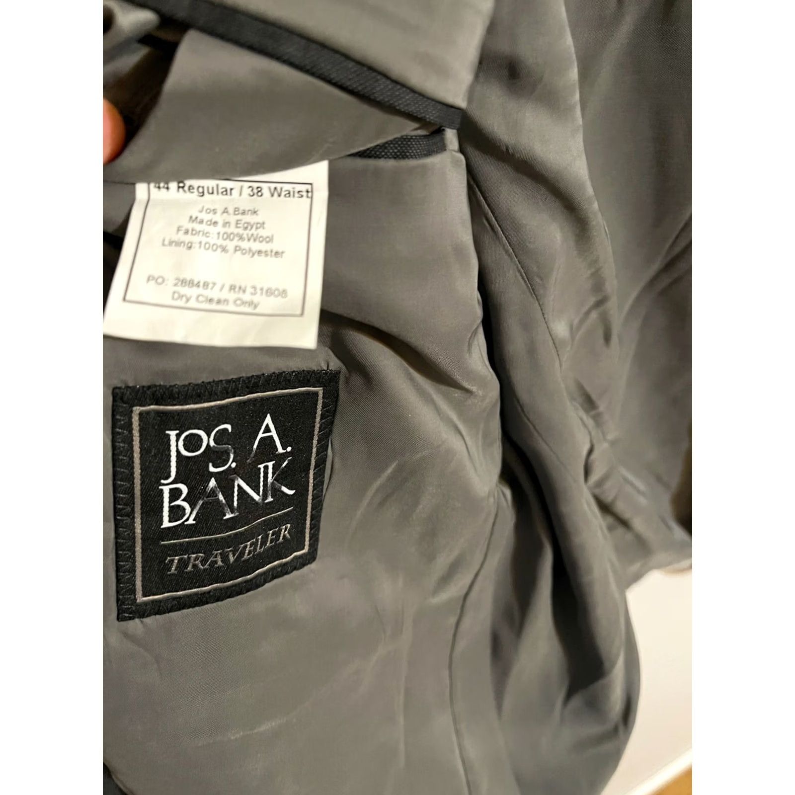 Jos. A. Bank VINTAGE Jos A Bank Tailored Fit Traveler Stretch Suit Coat Jacket Blazer - Men's 44R New Size 44R - 7 Thumbnail