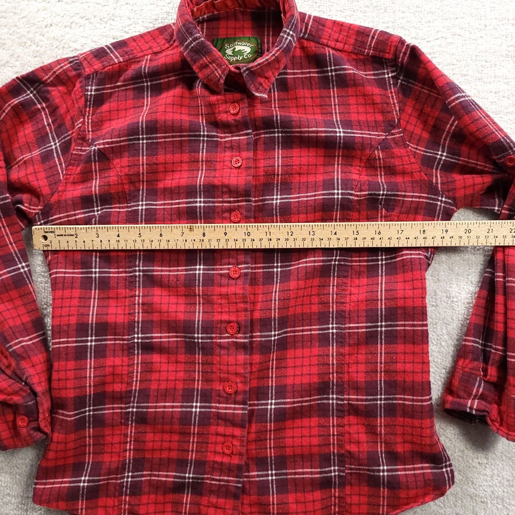 Vintage Stillwater Supply Co Flannel Button Up Shirt Red Plaid Men's S Roll Tab Shirt Size US S / EU 44-46 / 1 - 3 Thumbnail
