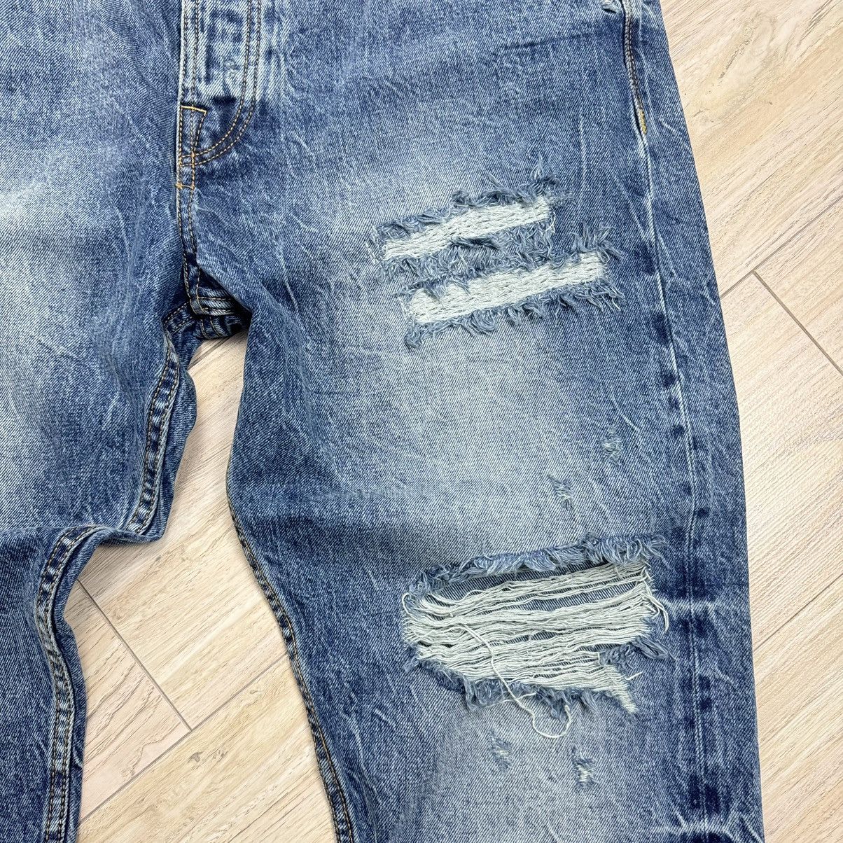 Designer Rare Guess Distressed Slim Italian Selvedge Denim Jeans Size US 38 / EU 54 - 9 Thumbnail