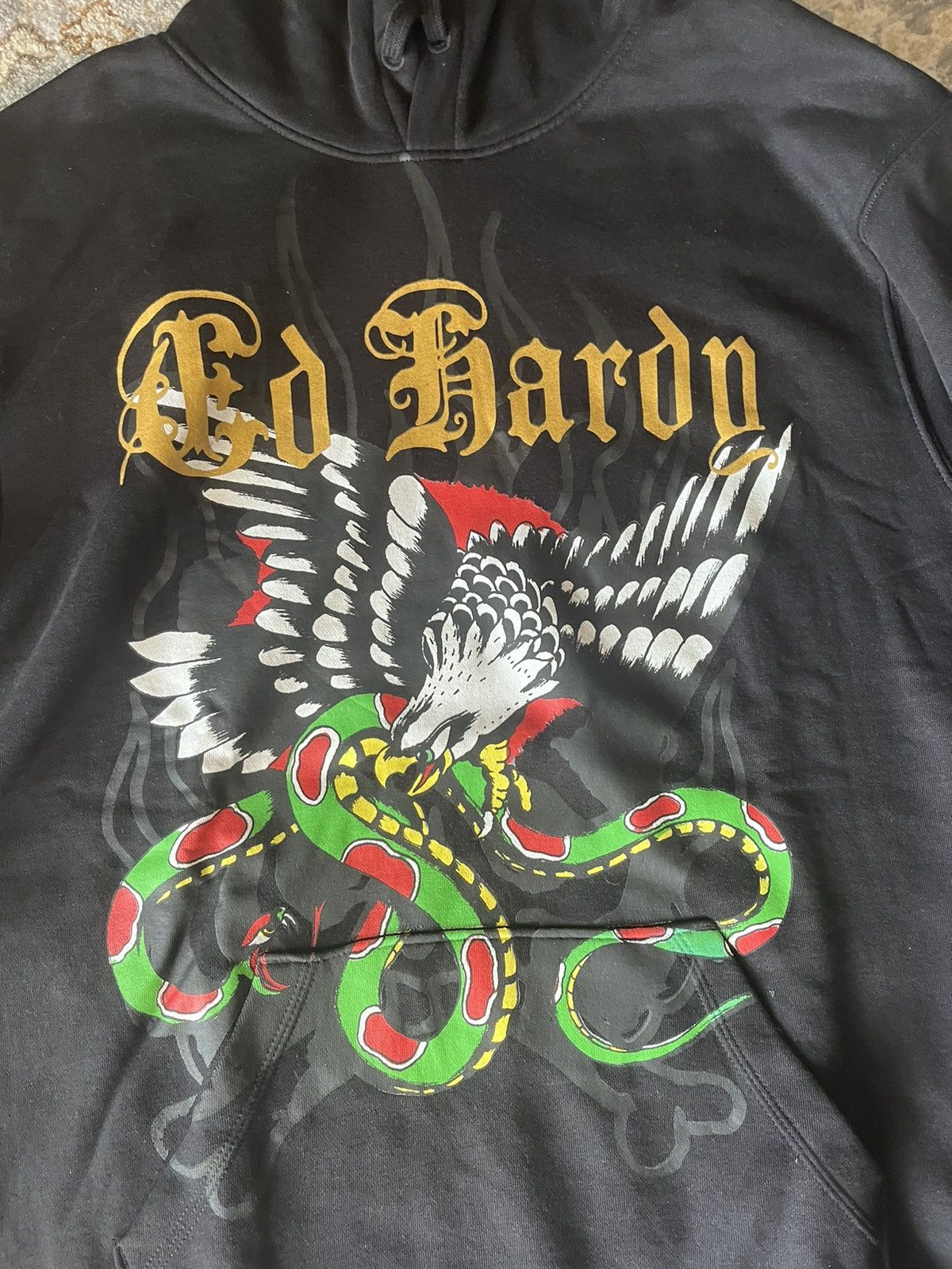 Ed Hardy Mens XL Eagle Snake Skull Flame Y2K Size US XL / EU 56 / 4 - 2 Thumbnail