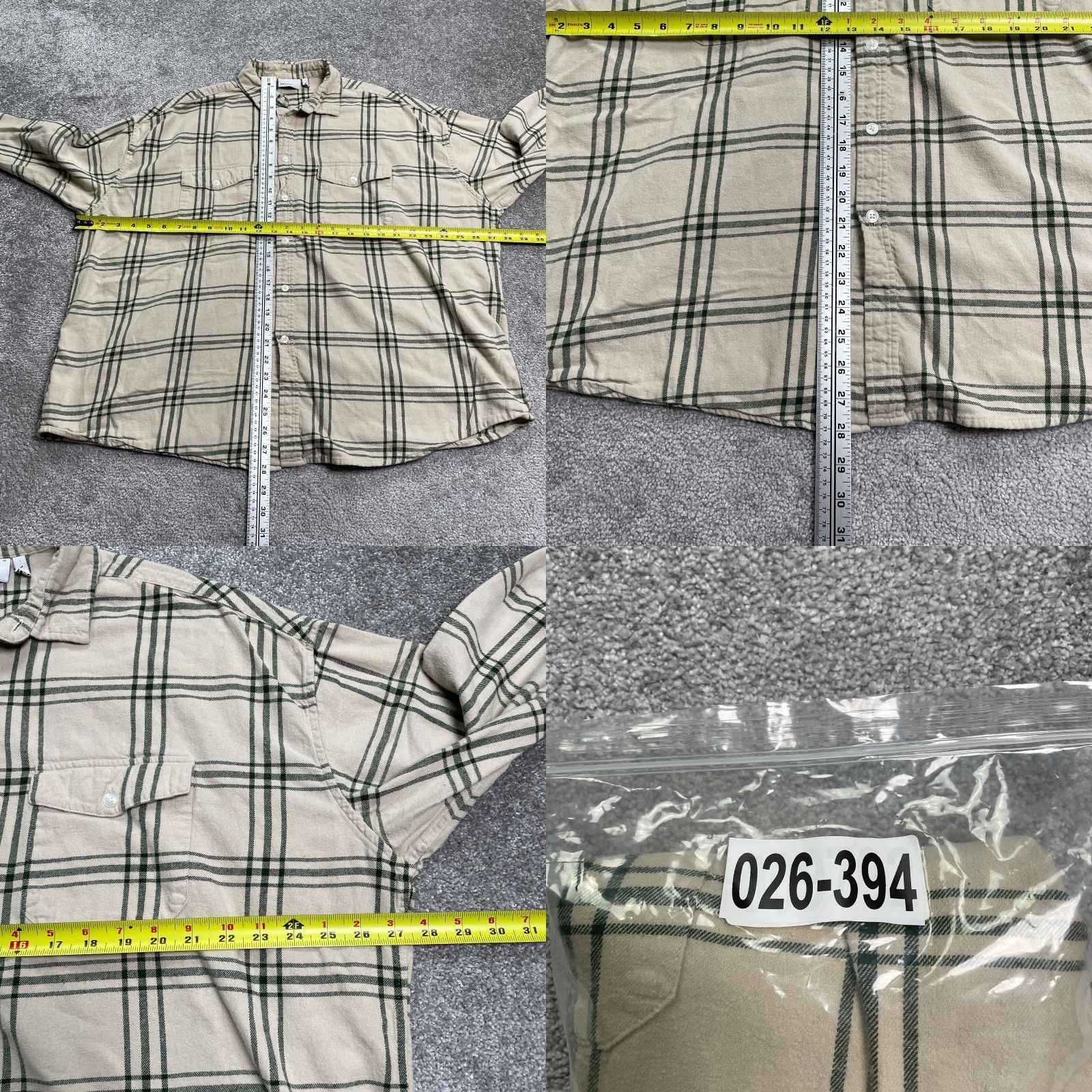 Asos ASOS Shirt Mens Large Brown Check Long Sleeve Button Down Cotton Relaxed Casual Shirt Size US L / EU 52-54 / 3 - 8 Thumbnail