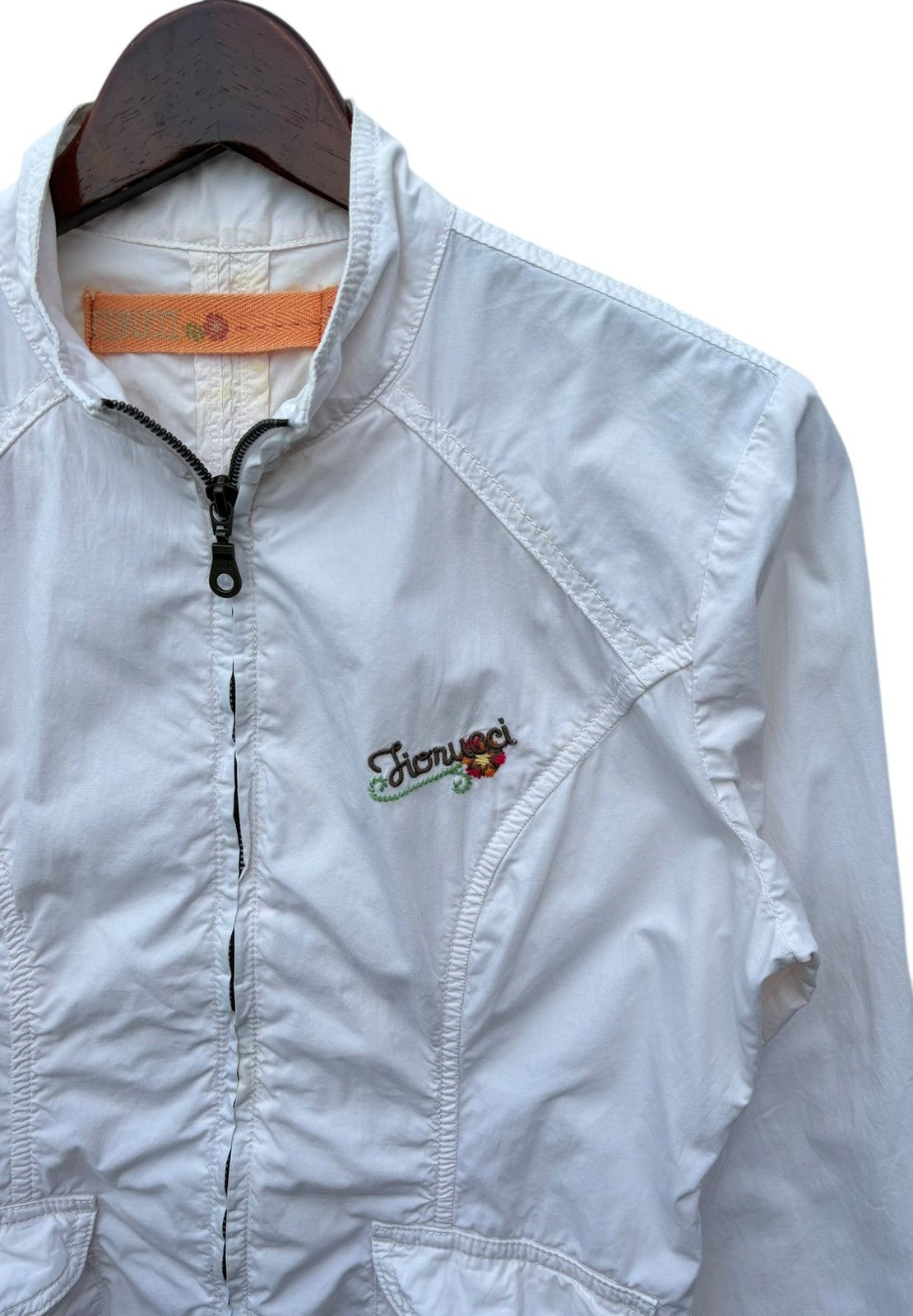 Fiorucci Fiorucci Floral Embroidery White Jacket Size S / US 4 / IT 40 - 3 Thumbnail