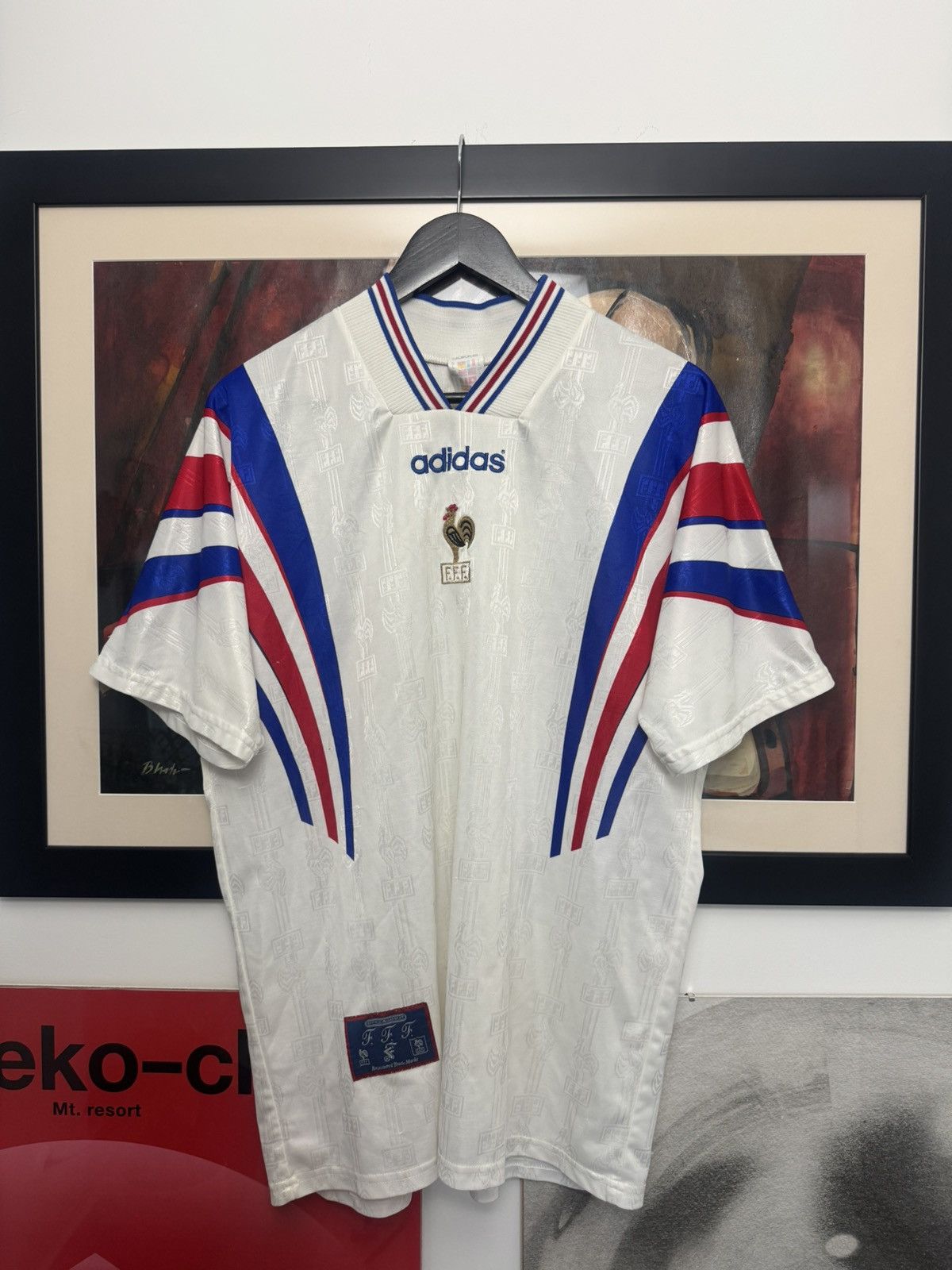 Vintage 1996 Adidas France Away Soccer Jersey Kit 90s Retro