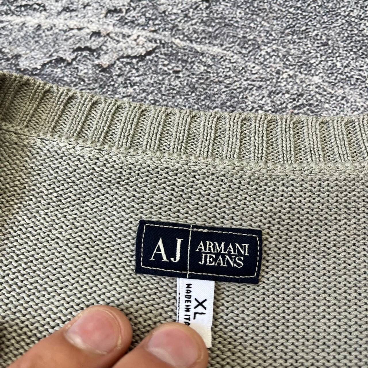 Armani Very rare, Vintage Armani Jeans, sweater 90s Y2K big logo Size US XL / EU 56 / 4 - 9 Thumbnail