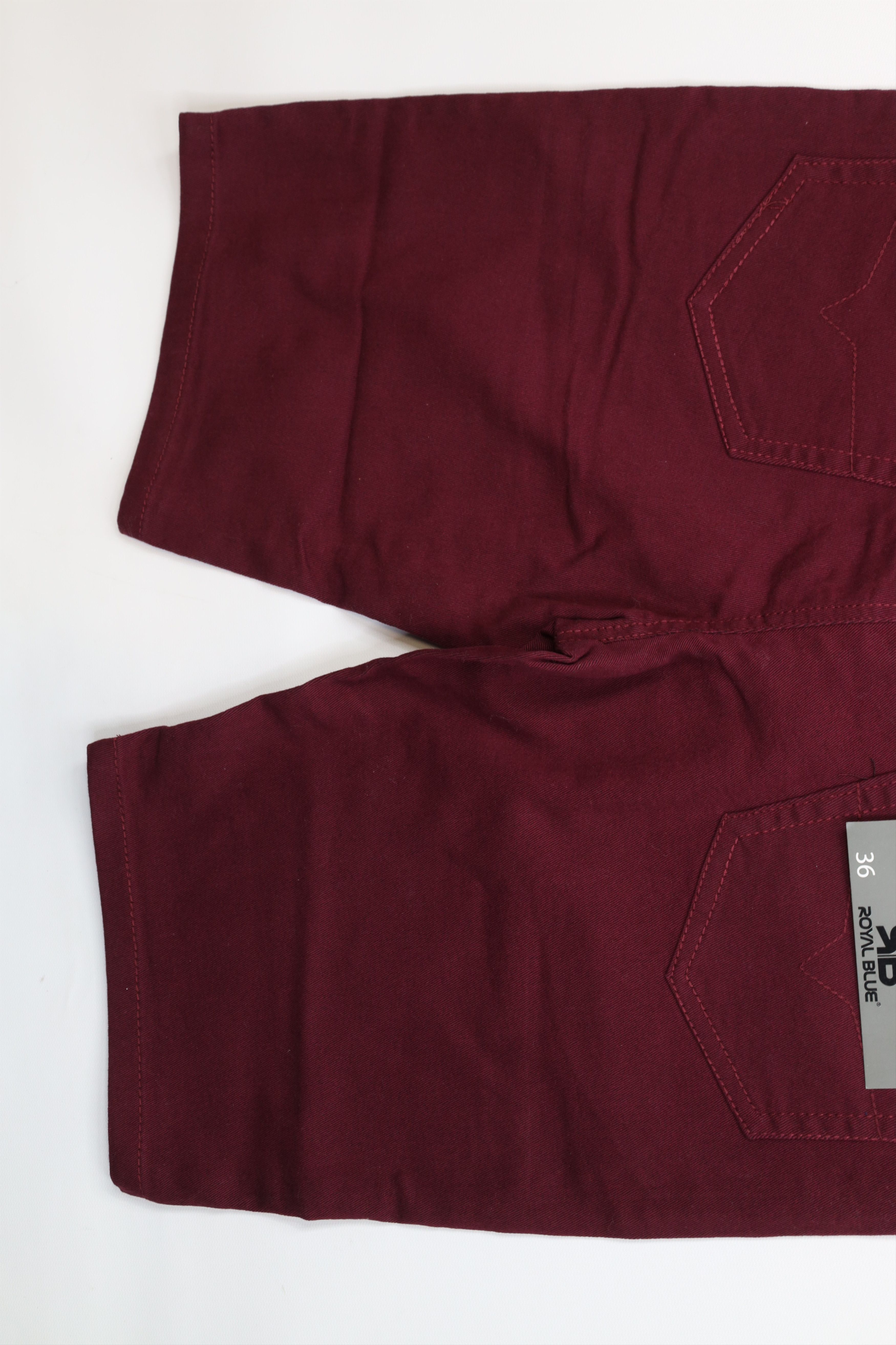 Vintage Deadstock Y2K Streetwear Fit Denim Jean Shorts Burgundy Red Size US 36 / EU 52 - 10 Thumbnail