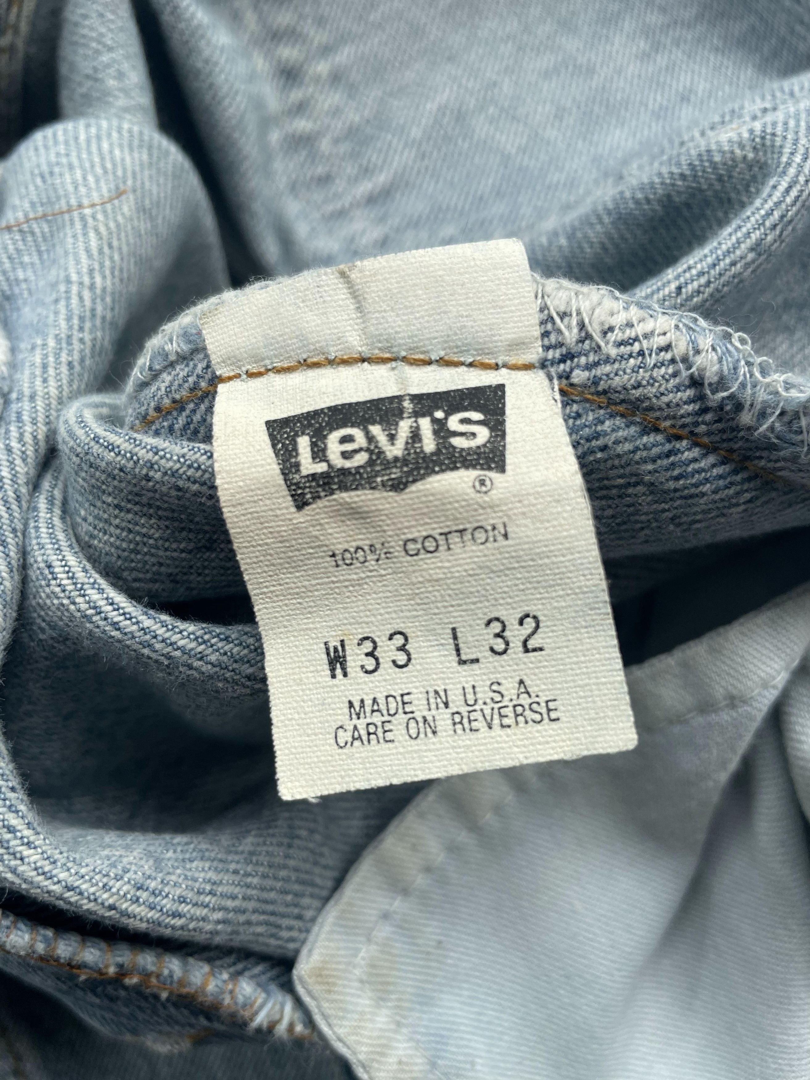 Levi's Vintage 1992 Levis 501 e USA Faded Distresed Size US 32 / EU 48 - 9 Thumbnail