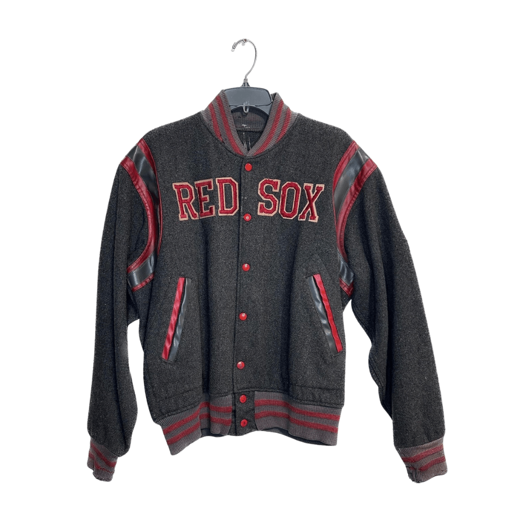 image of Vintage American Negro League: Memphis Red Sox Letterman in Grey, Men's (Size Medium)