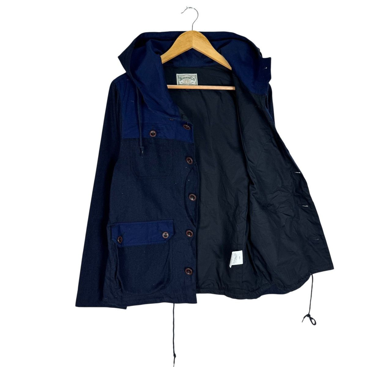 Vintage ☀️HOUSTON HOODIE INDIGO WOOL JACKET Size US M / EU 48-50 / 2 - 6 Thumbnail