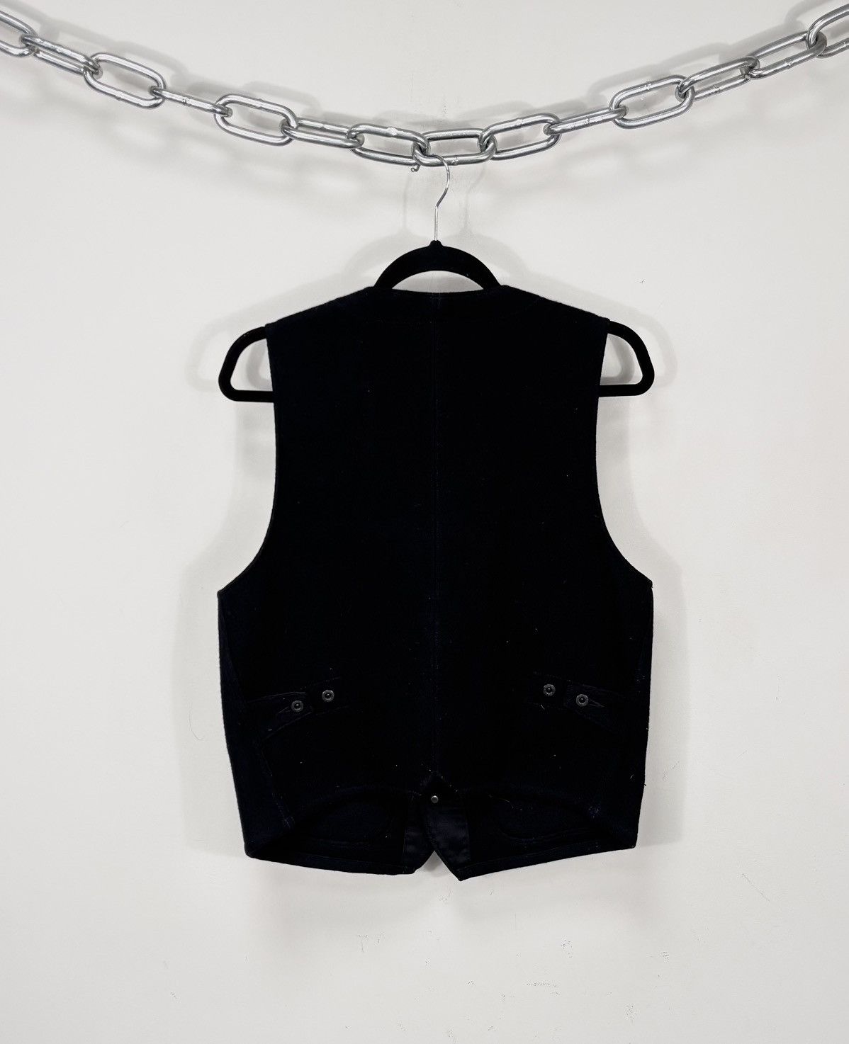 Rising Sun & Co. Rising Sun & Co Men’s Black Wool Vest Gilet Jacket Size US M / EU 48-50 / 2 - 12 Thumbnail