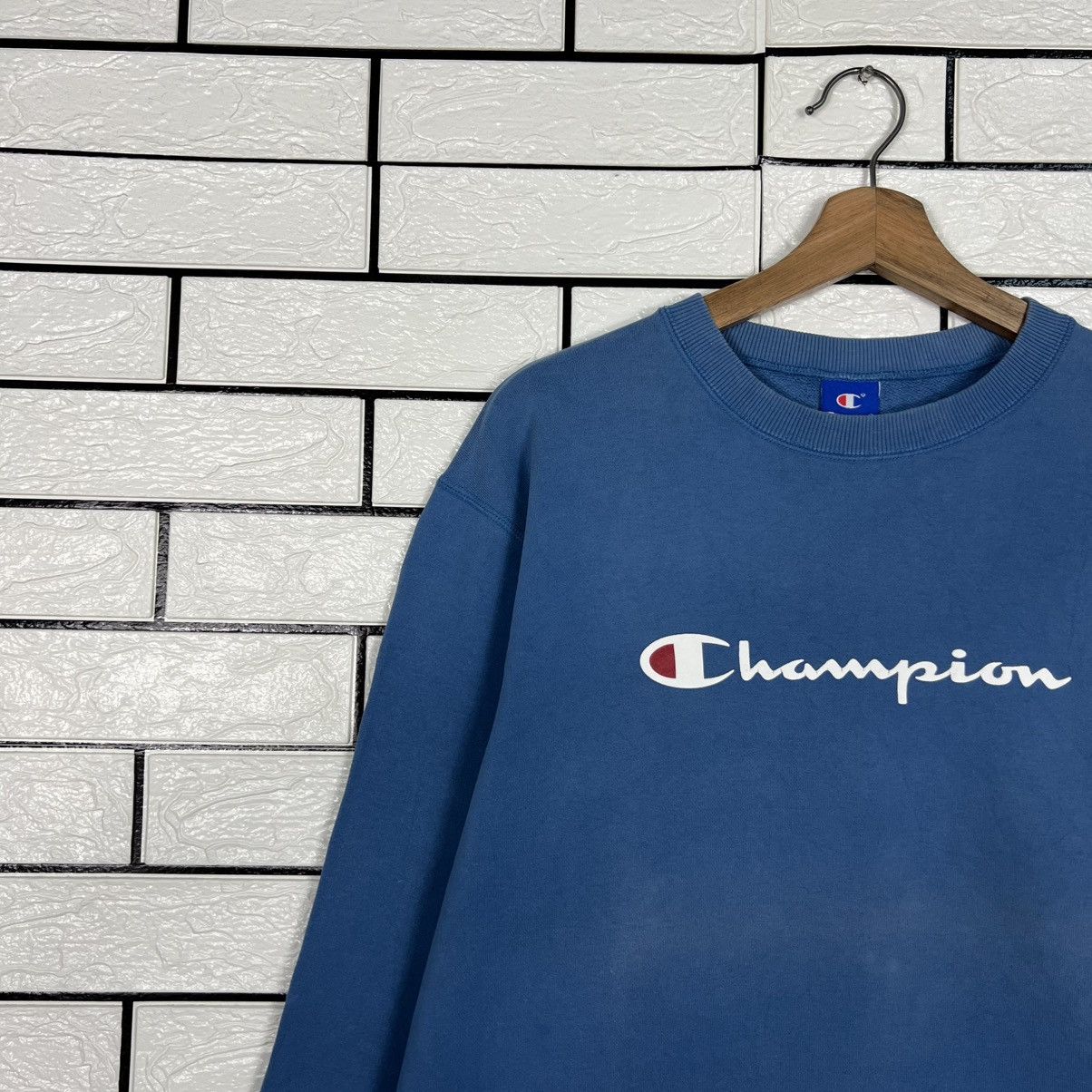 Champion CHAMPION Big Logo Crewneck Sweatshirt #3999-C182 Size US L / EU 52-54 / 3 - 4 Thumbnail