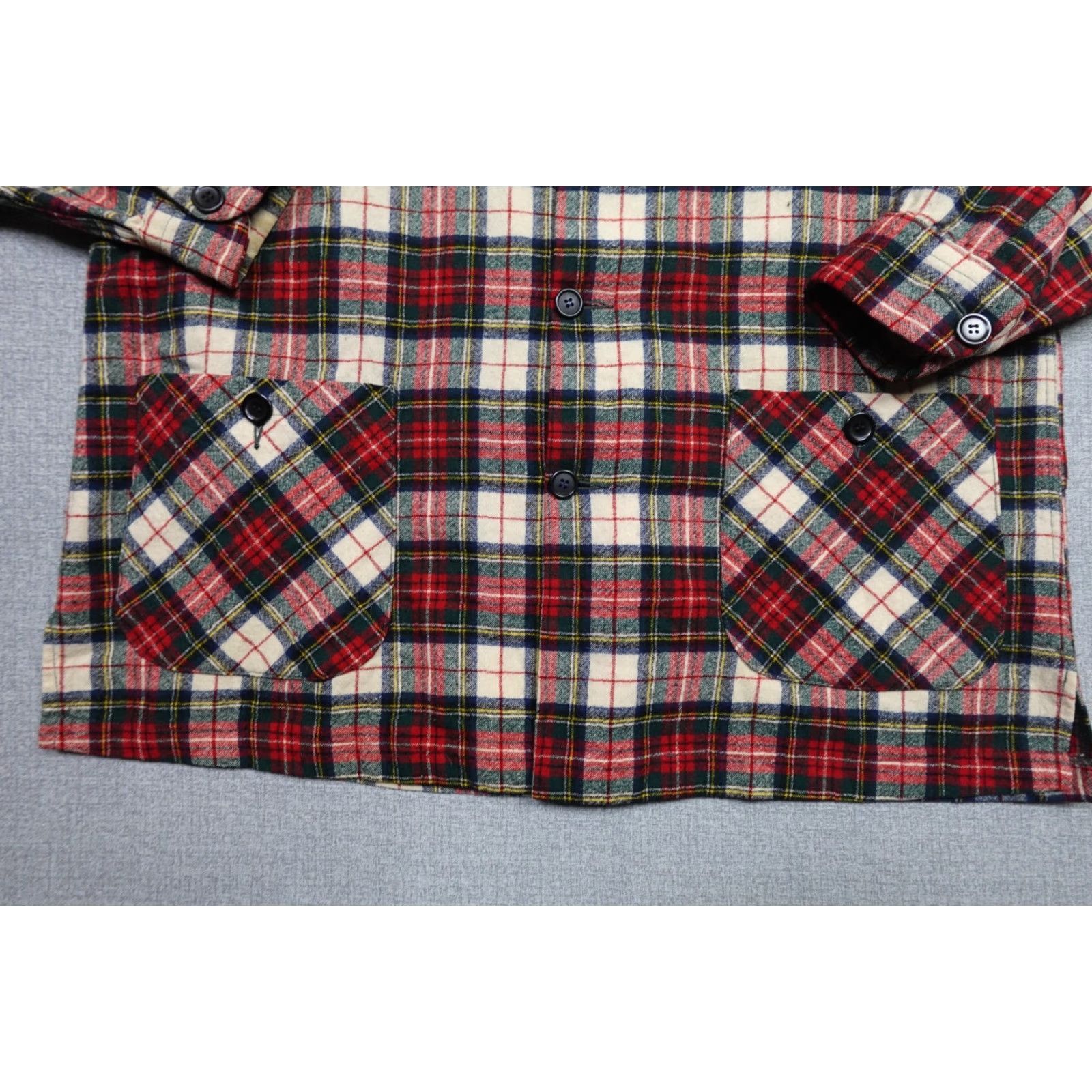 Pendleton Pendleton Jacket Mens XL Red Plaid Wool Overcoat 80s Vintage Lumberjack Outdoors (Jacket) Size US XL / EU 56 / 4 - 3 Thumbnail