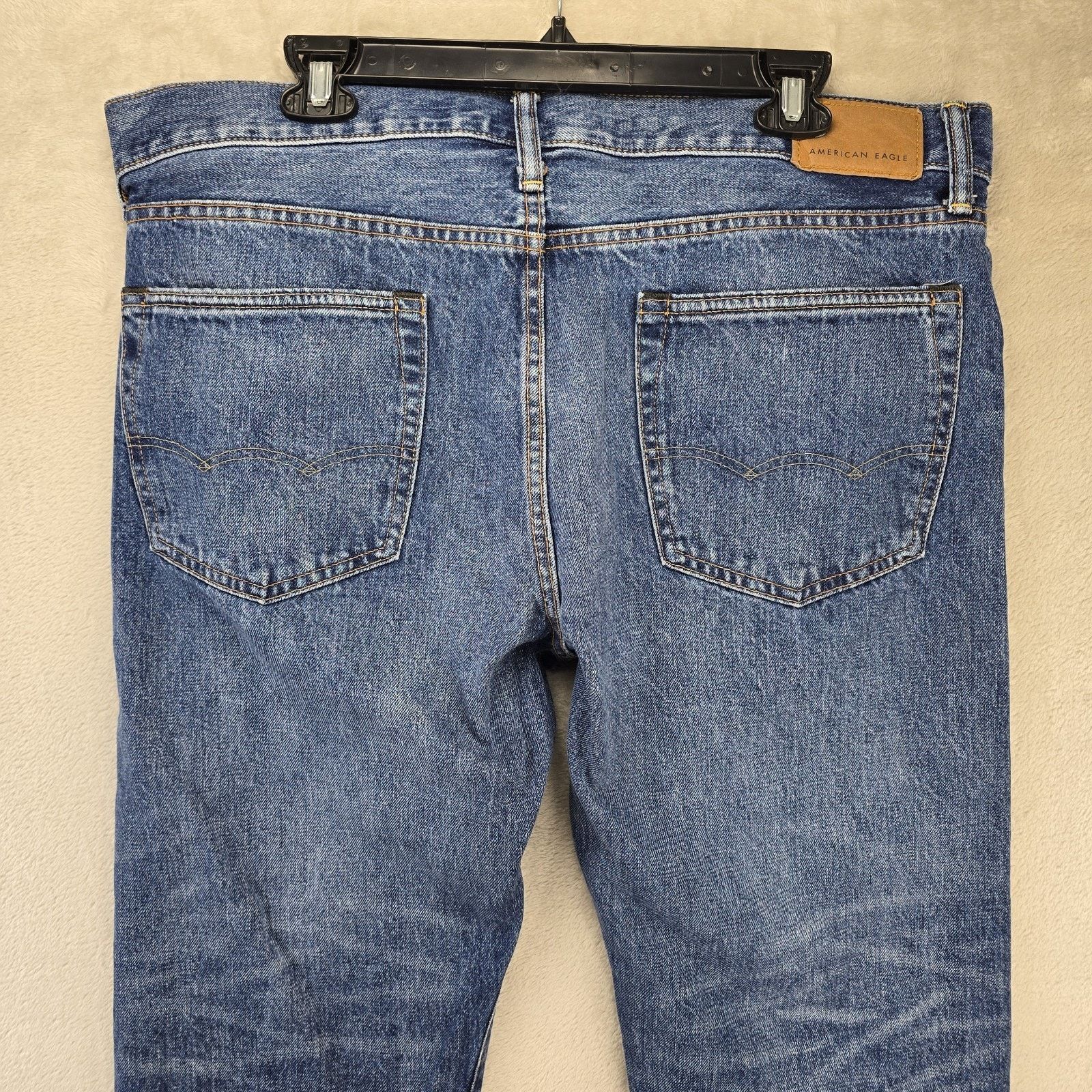 American Eagle Outfitters American Eagle Original Straight Fit Jeans 36x30 (Fits 38x29 Size US 36 / EU 52 - 8 Thumbnail