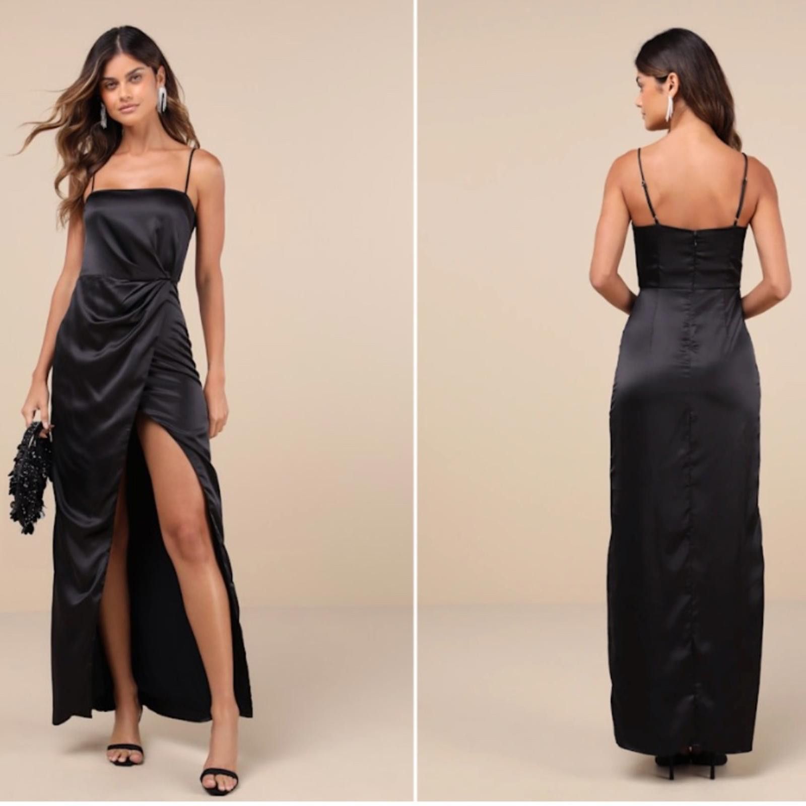 Lulus LULU's Sexy Chic Elegant Prom Wedding Chic Satin Maxi Gown Size S / US 4 / IT 40 - 1 Thumbnail