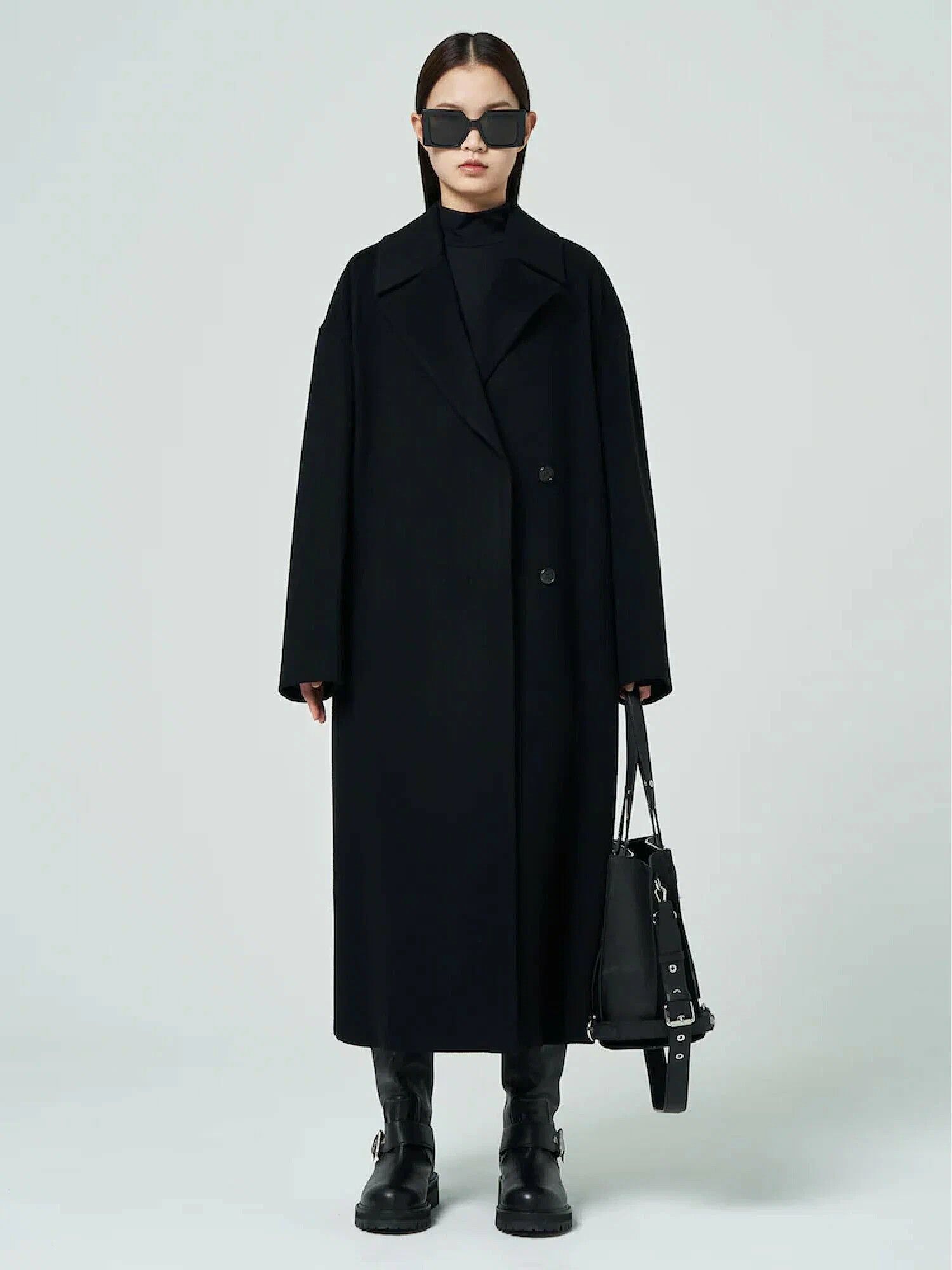 Juun.J Juun.J Black Wool Double-Breasted Coat Size S / US 4 / IT 40 - 12 Thumbnail