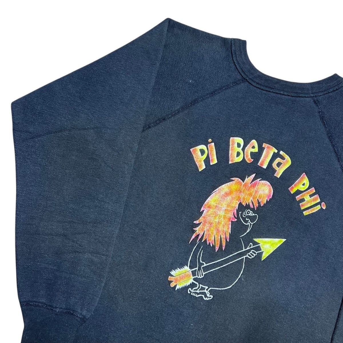 NCAA 50s Pi Beta Phi Monmouth Flock Print Black Sweatshirt Size US L / EU 52-54 / 3 - 19 Thumbnail