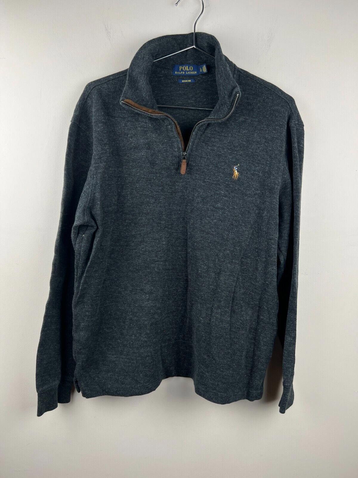 Polo Ralph Lauren Polo Ralph Lauren Half Zip Estate Rib Knit Pullover Sweater Size US L / EU 52-54 / 3 - 1 Thumbnail