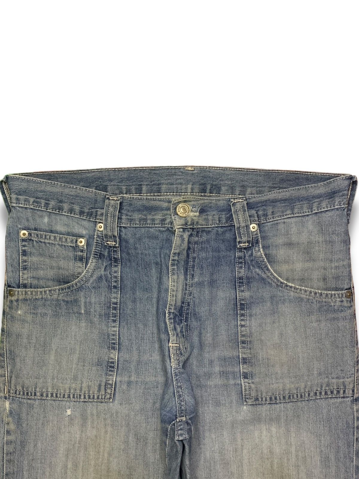 Japanese Brand Vintage Japanese Brand Faded Distressed Baggy Jeans Size US 34 / EU 50 - 4 Thumbnail