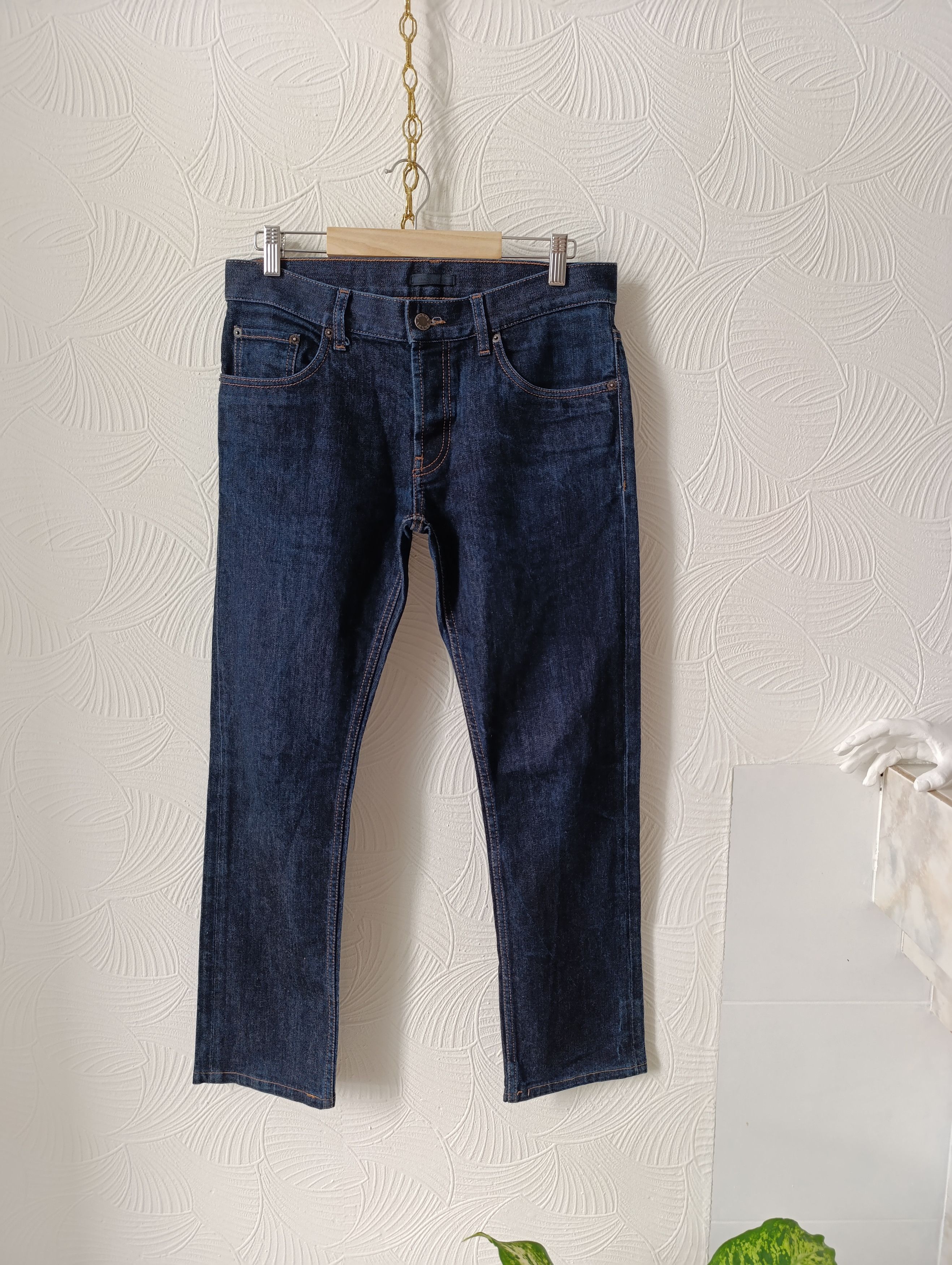 Designer PRADA SLIM-FIT MID-RISE JEANS NAVY Size US 31 - 8 Thumbnail