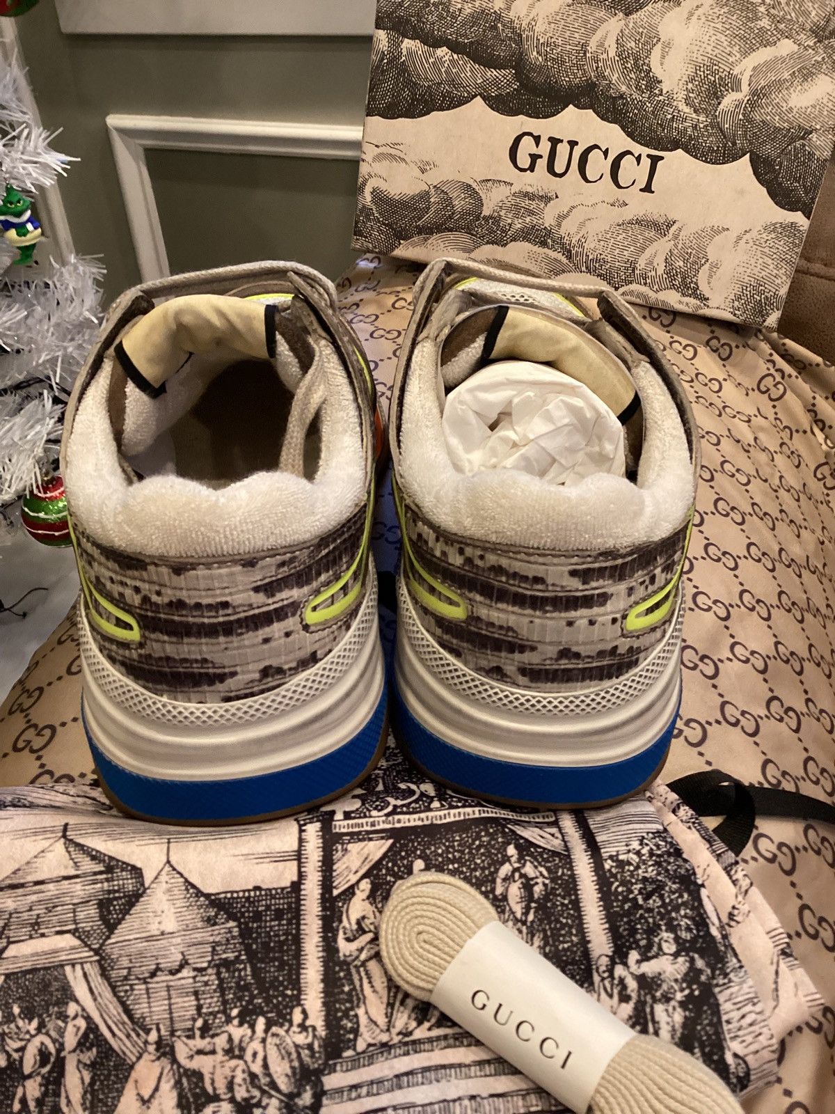 Gucci GUCCI Women's Ultrapace 'Rock Tejus Printed' Sneakers Size US 5.5 / IT 35.5 - 2 Thumbnail
