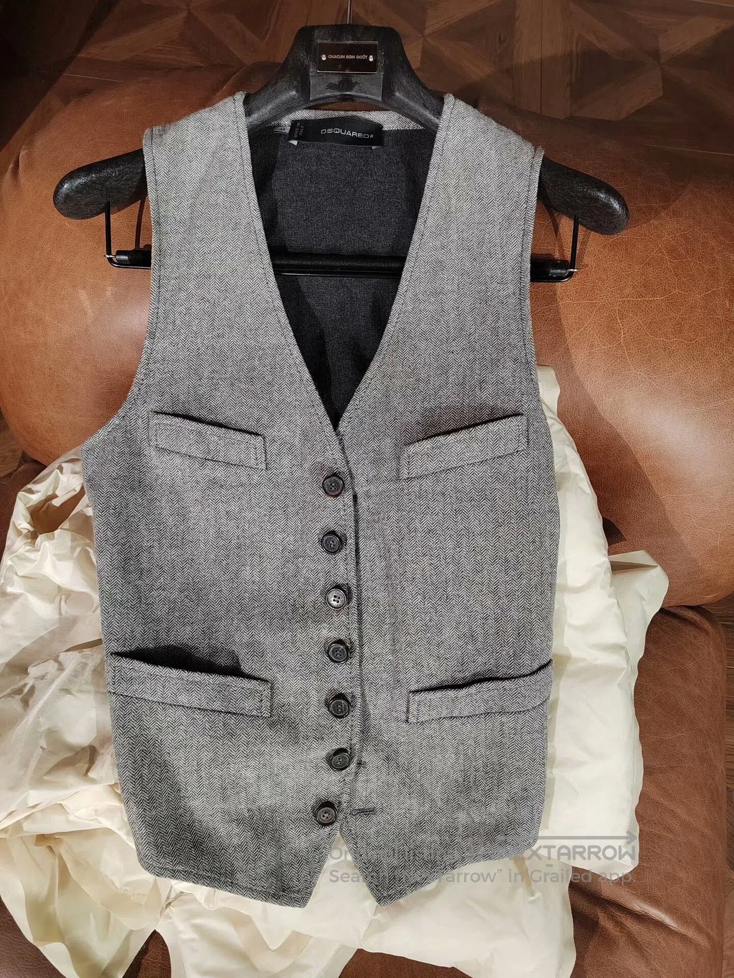 Dsquared2 DSQUARED2 Gray Wool Vest Made in Italy. Size US S / EU 44-46 / 1 - 1 Thumbnail